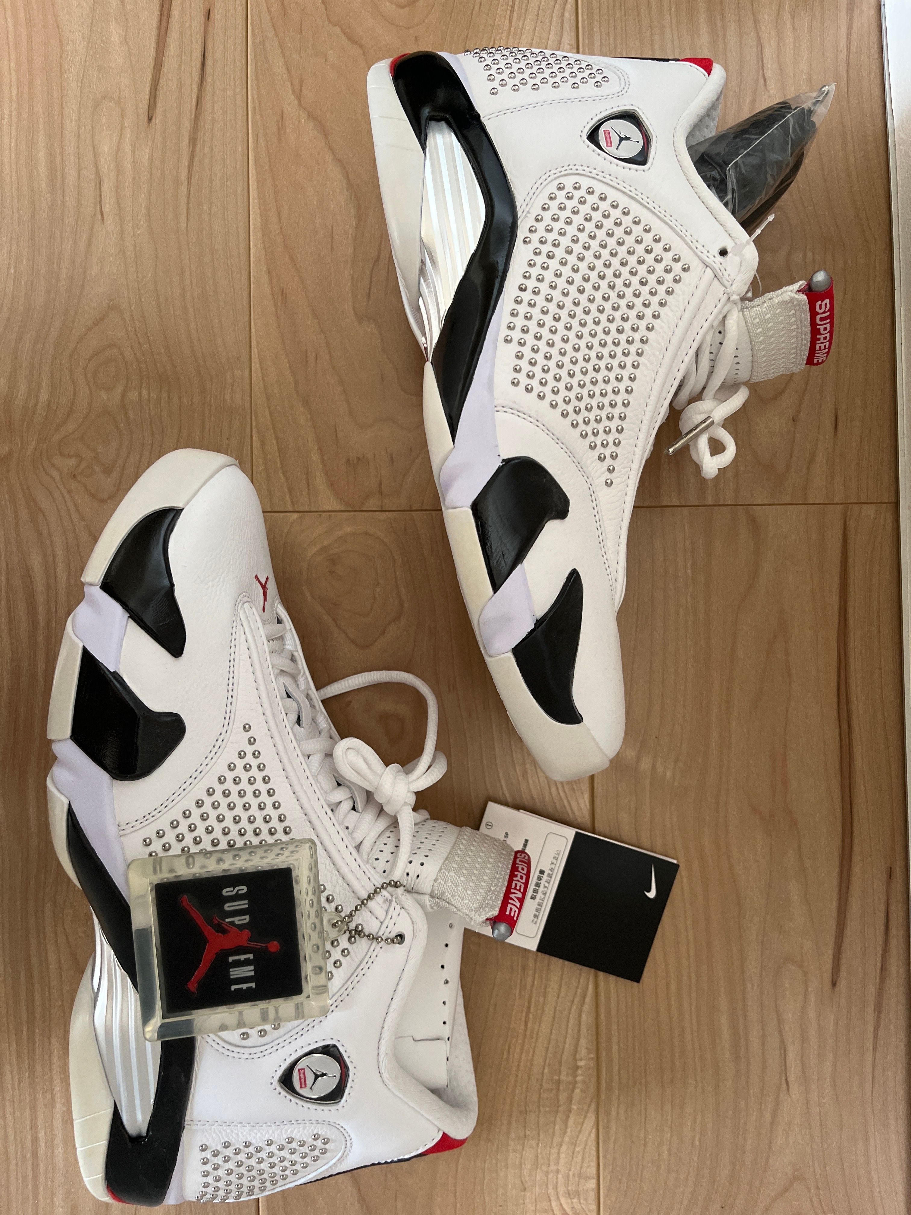 Supreme × Nike Air Jordan 14 Retro "White/University Red"
