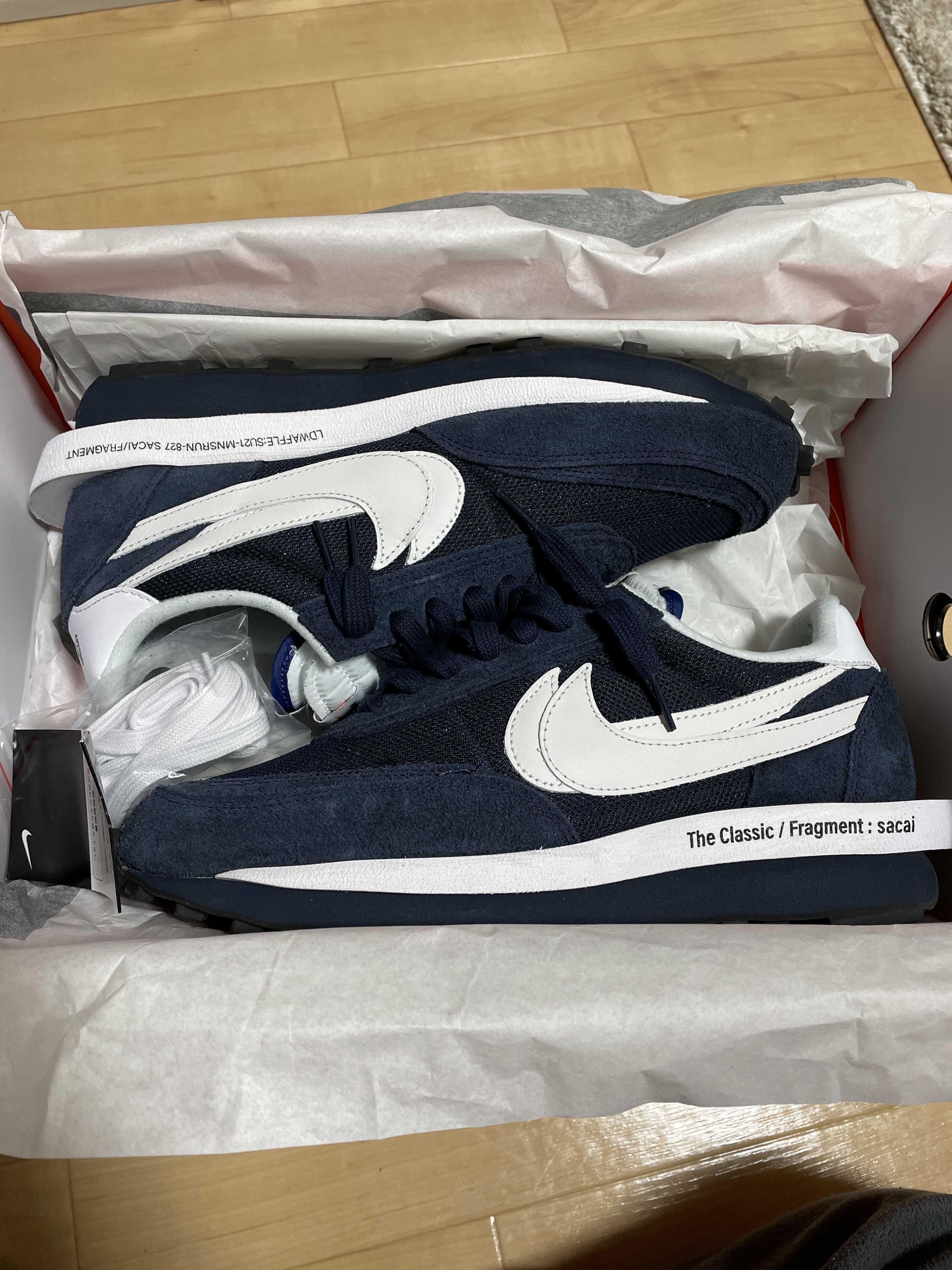 Fragment × sacai × Nike LD Waffle "Blackended Blue"