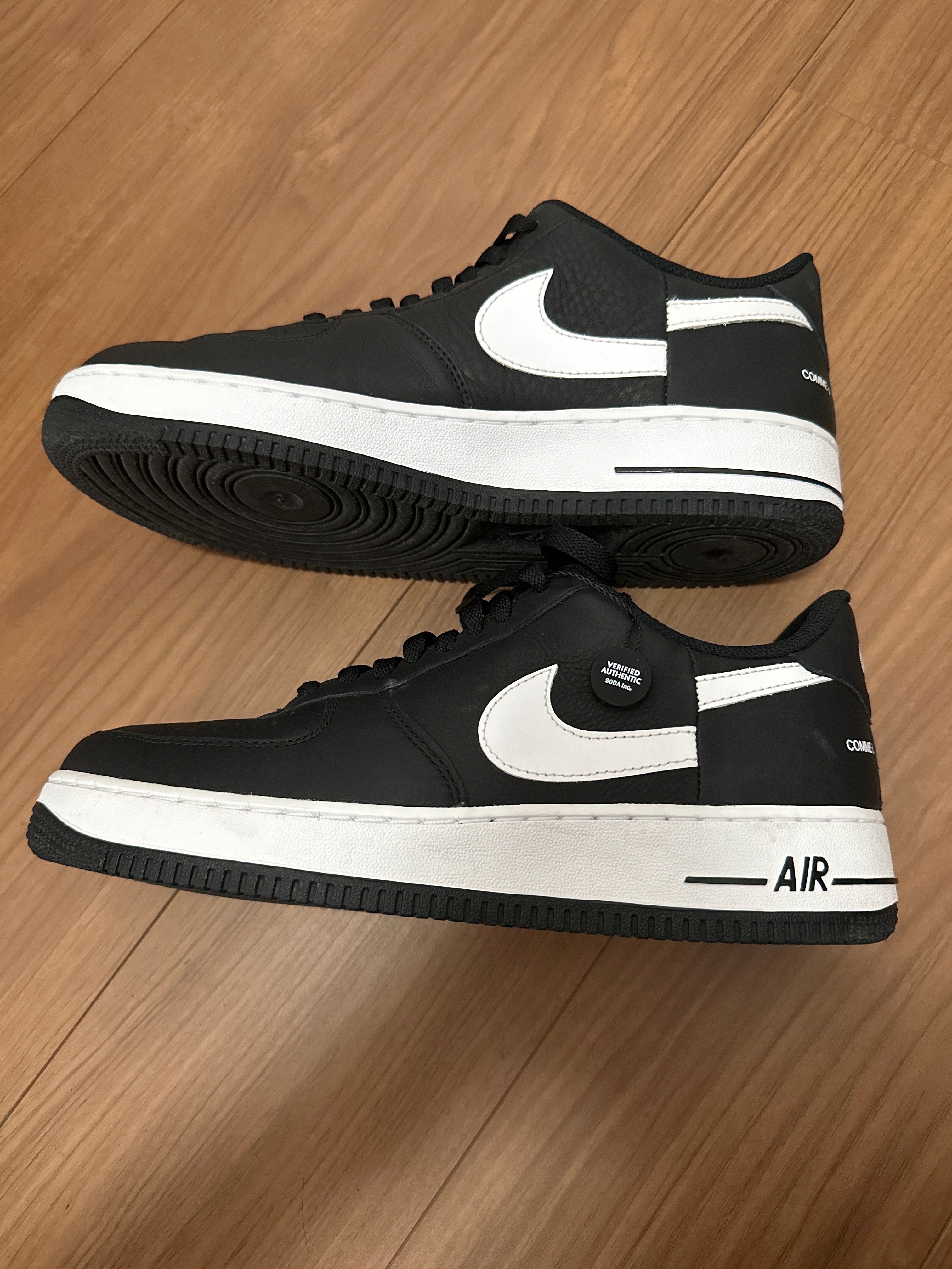 Supreme × COMME des GARCONS SHIRT × Nike Air Force 1 Low "Black/White" (2018)