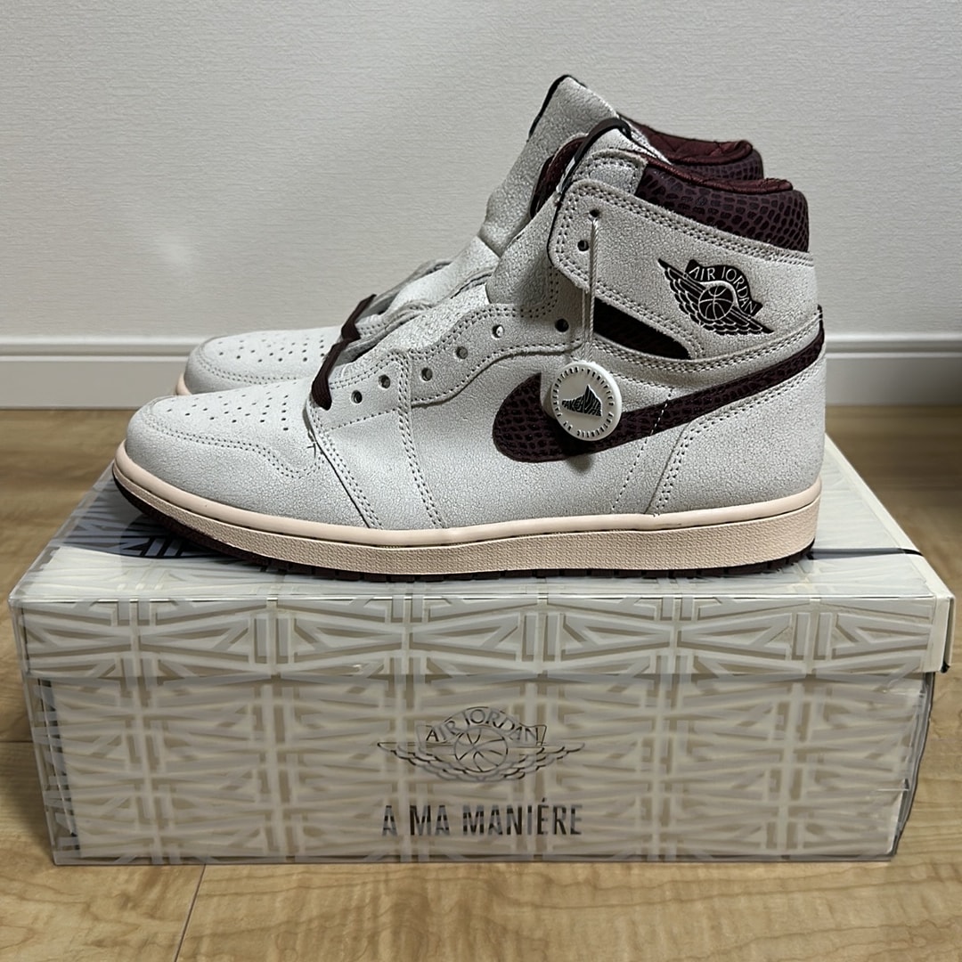A Ma Maniere × Nike Air Jordan 1 Retro High OG "Sail and Burgundy"