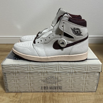 A Ma Maniere × Nike Air Jordan 1 Retro High OG "Sail and Burgundy"