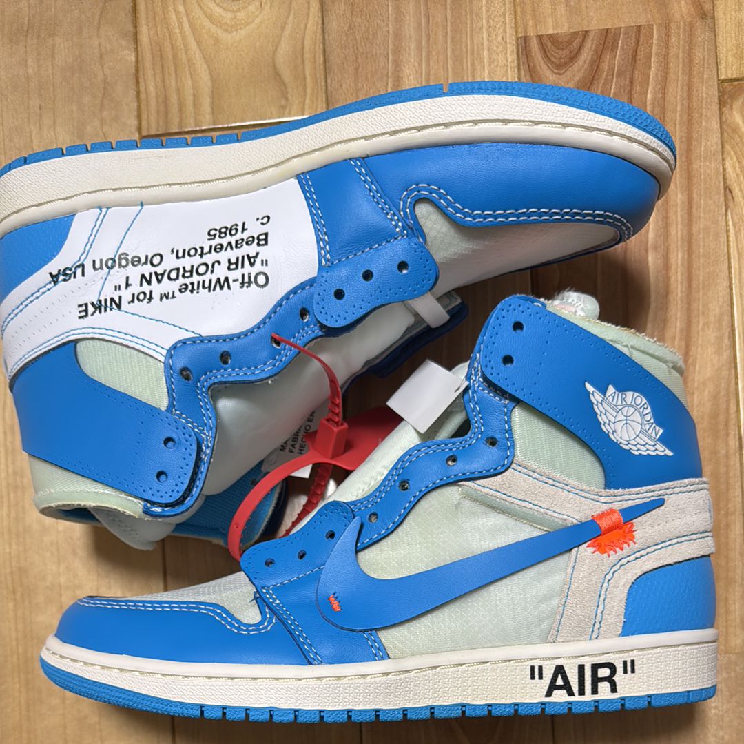 Off-White × Nike Air Jordan 1 High UNC "White/Dark Powder Blue"