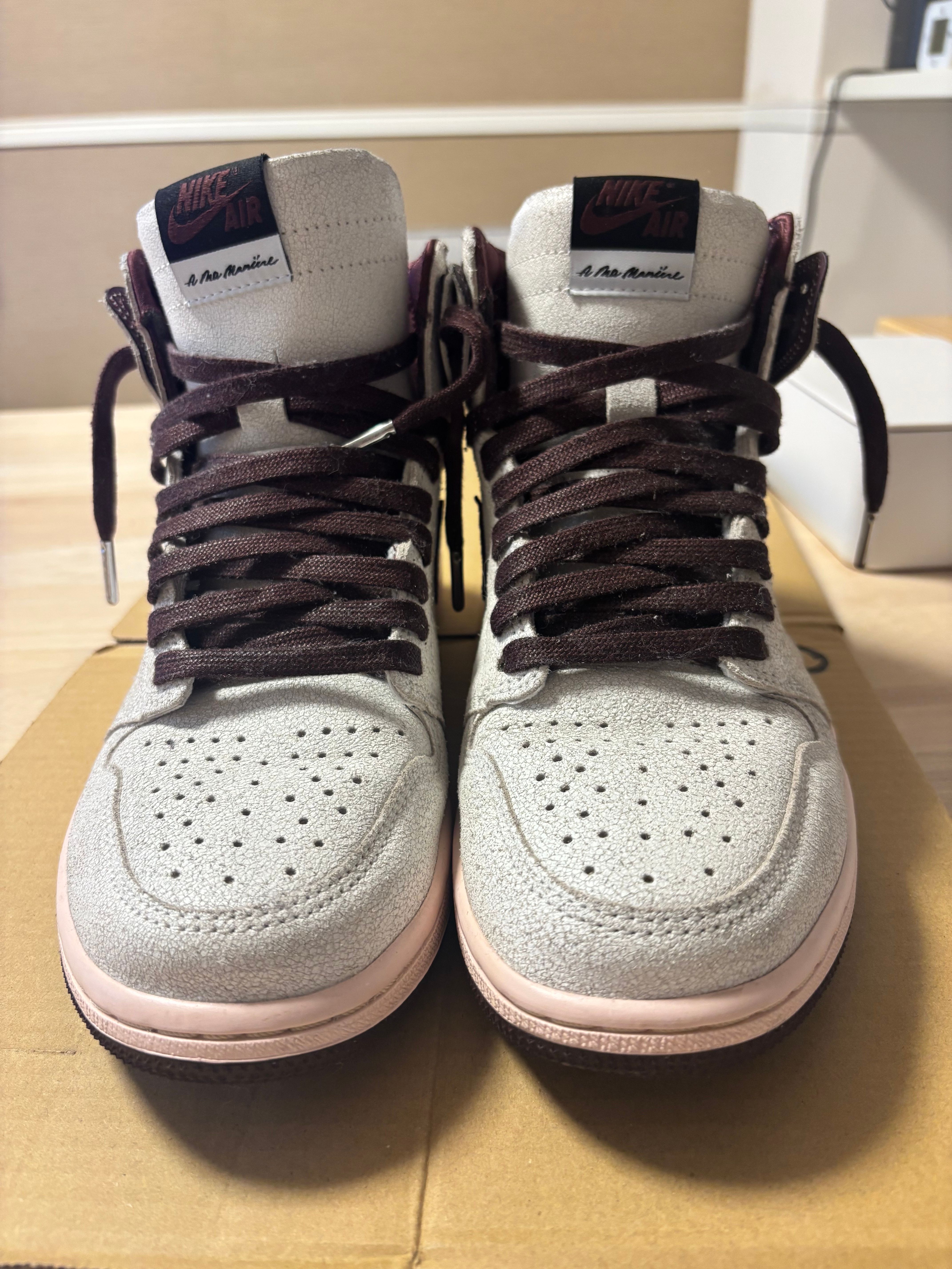 A Ma Maniere × Nike Air Jordan 1 Retro High OG "Sail and Burgundy"