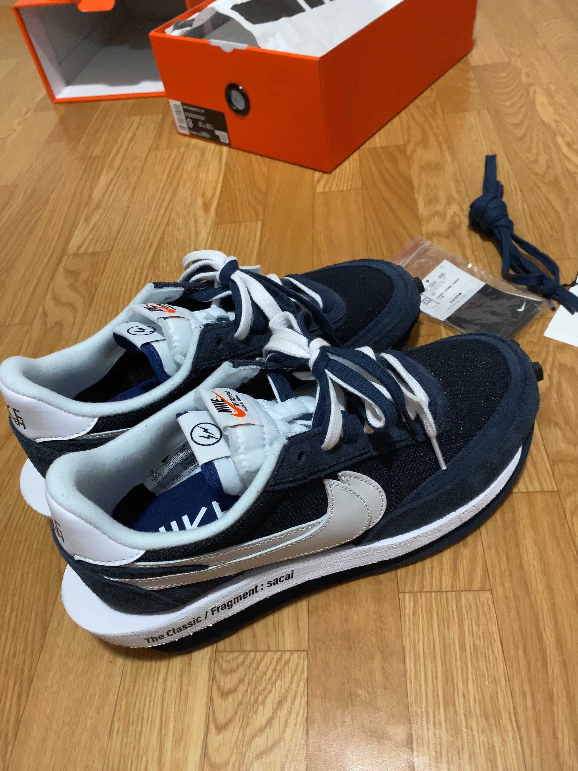 Fragment × sacai × Nike LD Waffle "Blackended Blue"