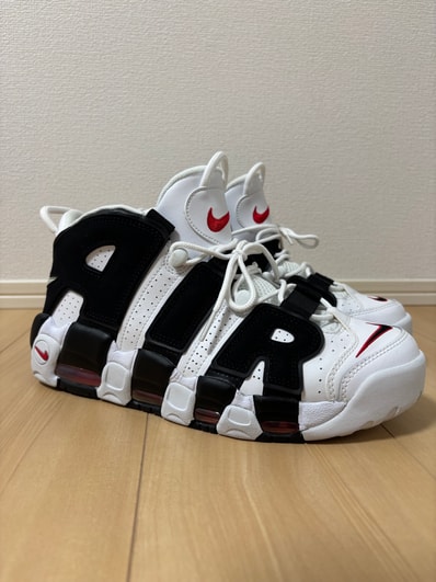 NIKE AIR MORE UPTEMPO "WHITE/BLACK/UNIVERSITY RED"(2020)