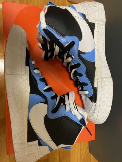 sacai × NIKE BLAZER MID "BLACK / BLUE"