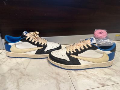 Travis Scott × fragment design × Nike Air Jordan 1 Low OG SP "Military Blue"