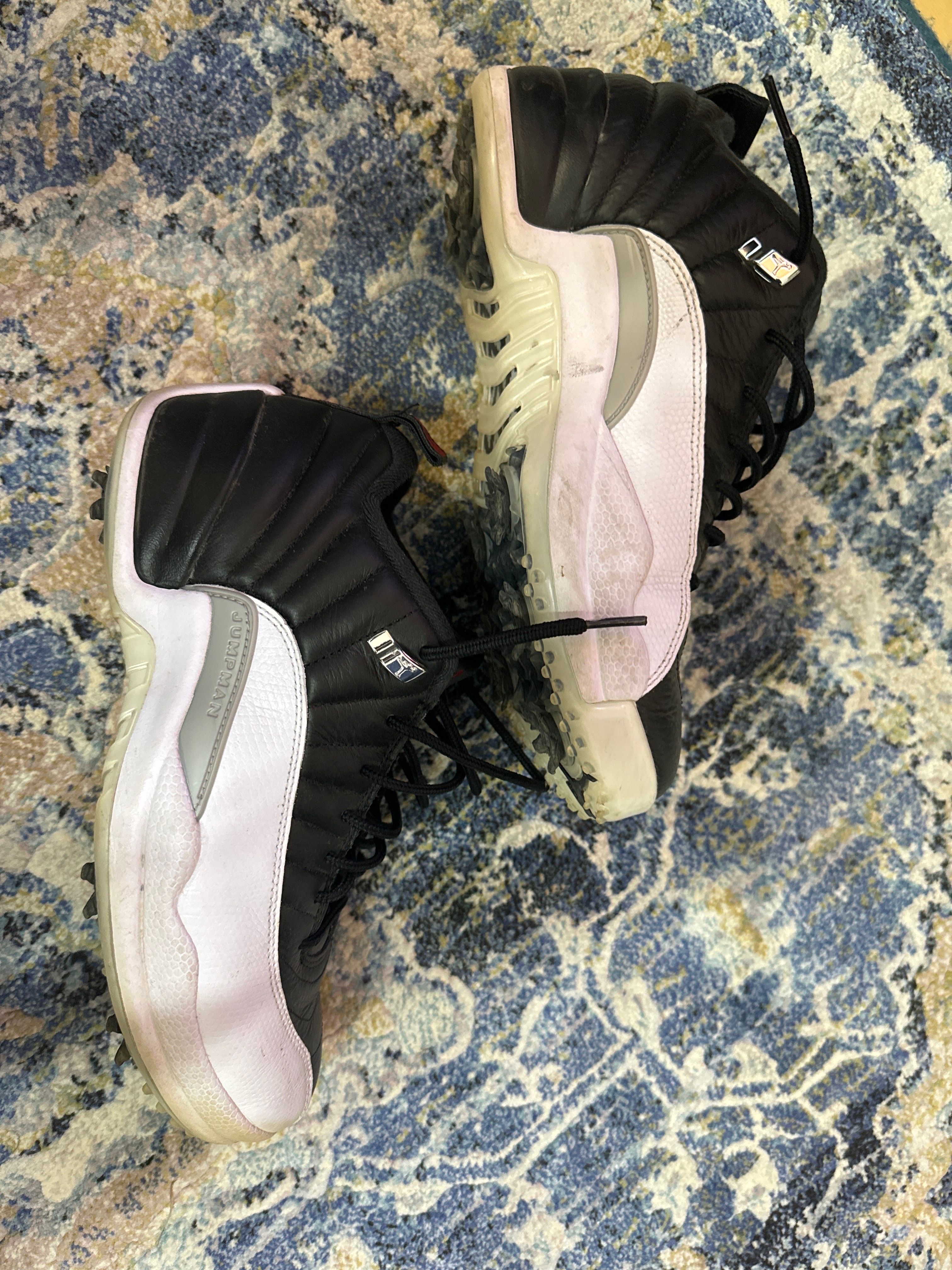 Nike Air Jordan 12 Low Golf Playoffs "Black/Varsity Red-White"