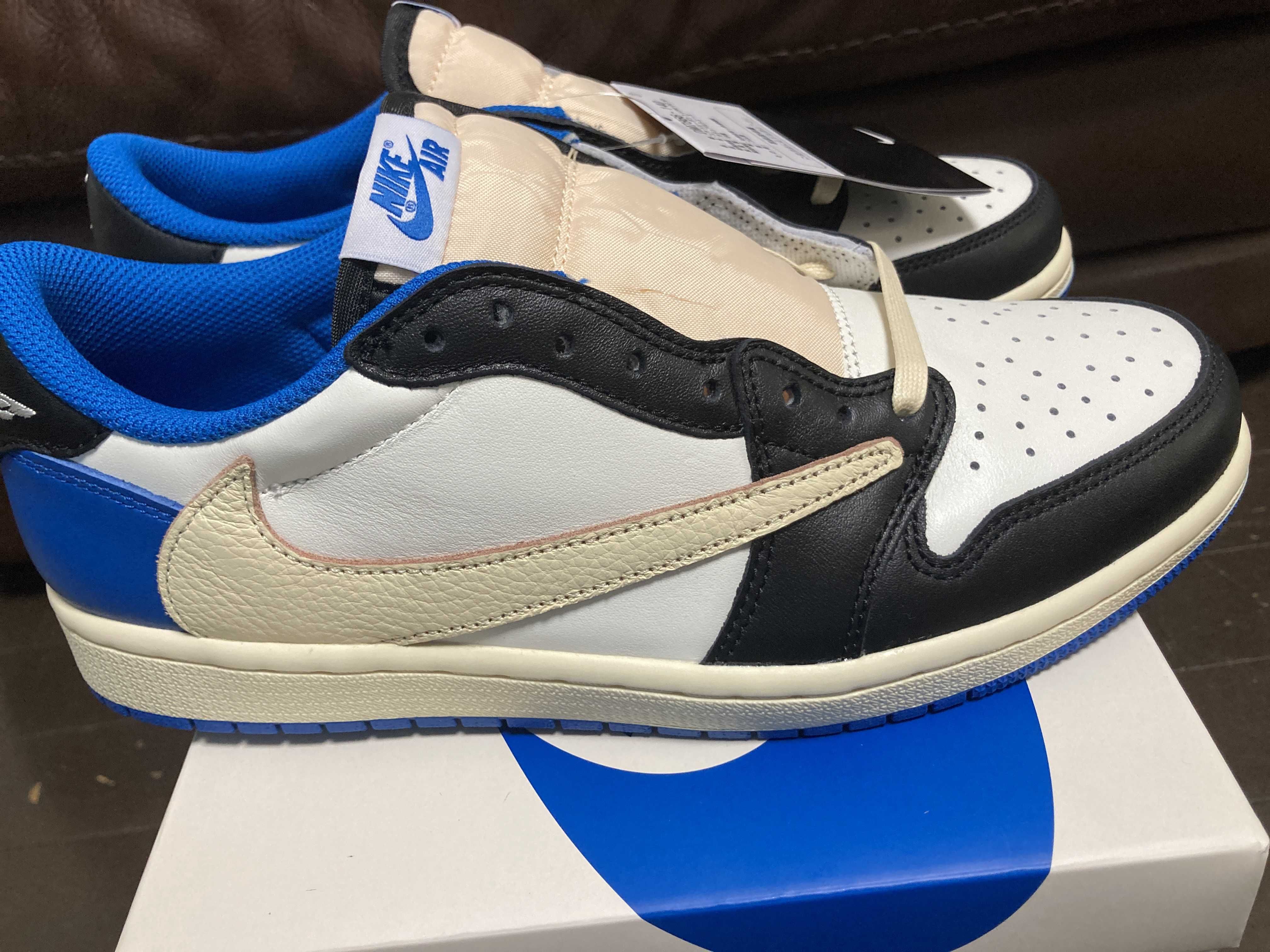 Travis Scott × fragment design × Nike Air Jordan 1 Low OG SP "Military Blue"