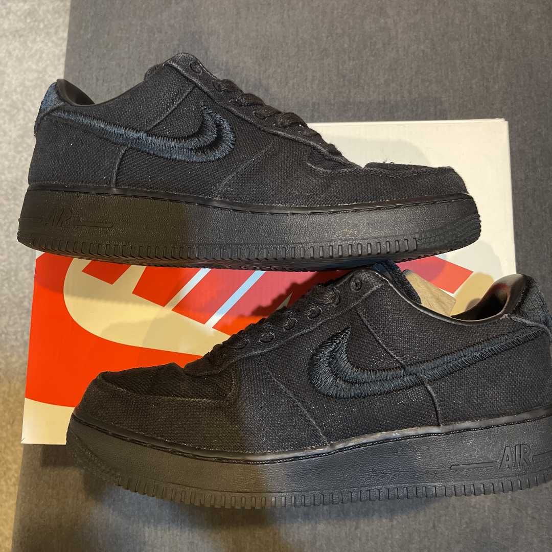 Stussy × Nike Air Force 1 Low "Triple Black"