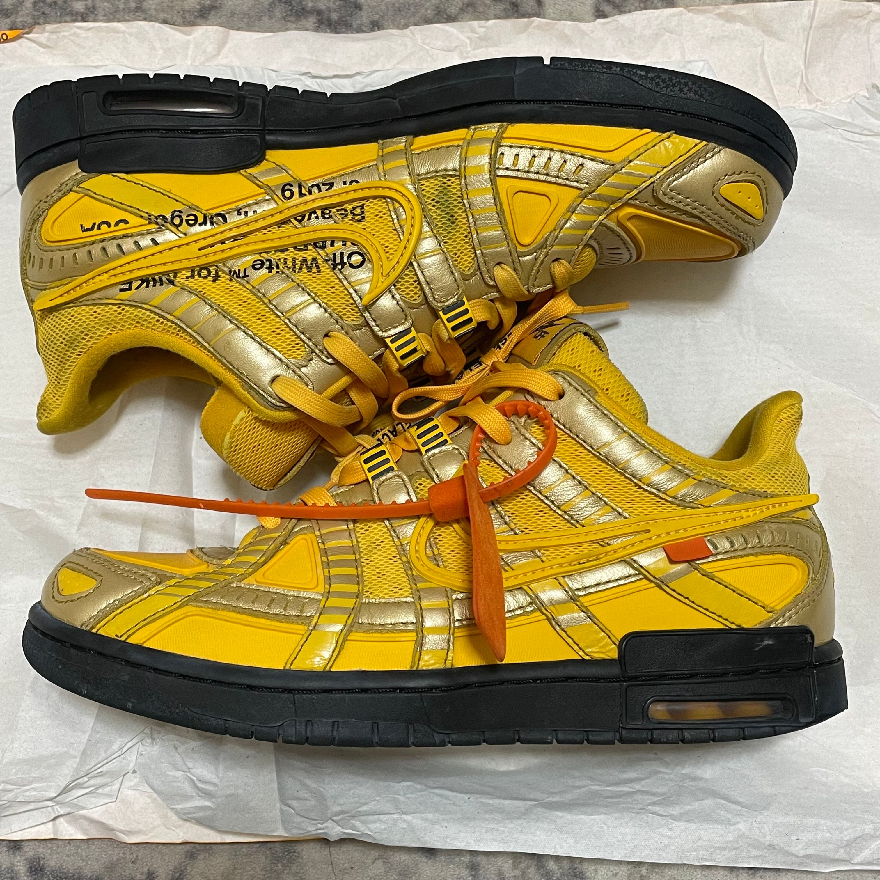 Off-White × Nike Air Rubber Dunk "University Gold"