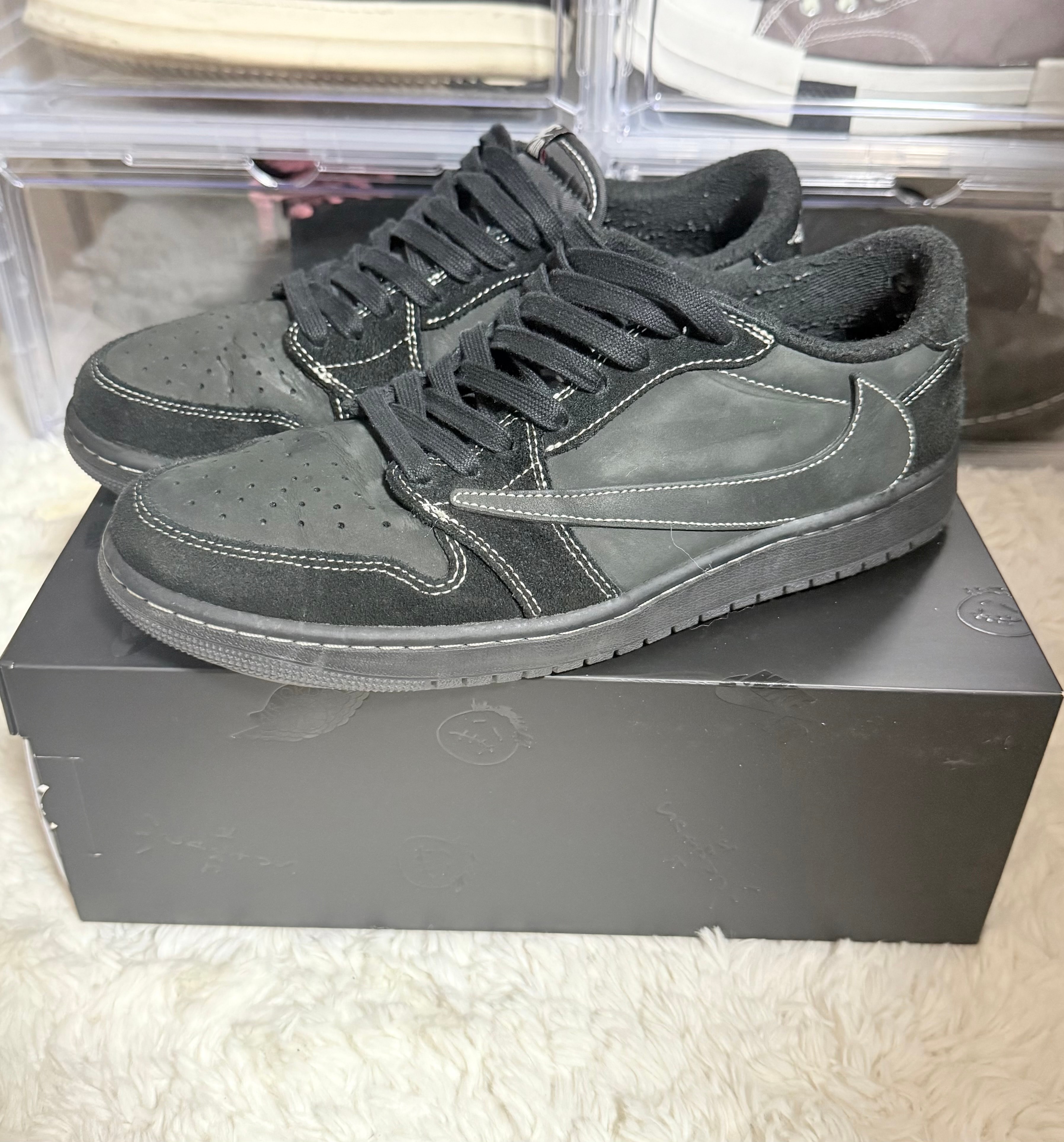Travis Scott × Nike Air Jordan 1 Low OG SP "Black Phantom"