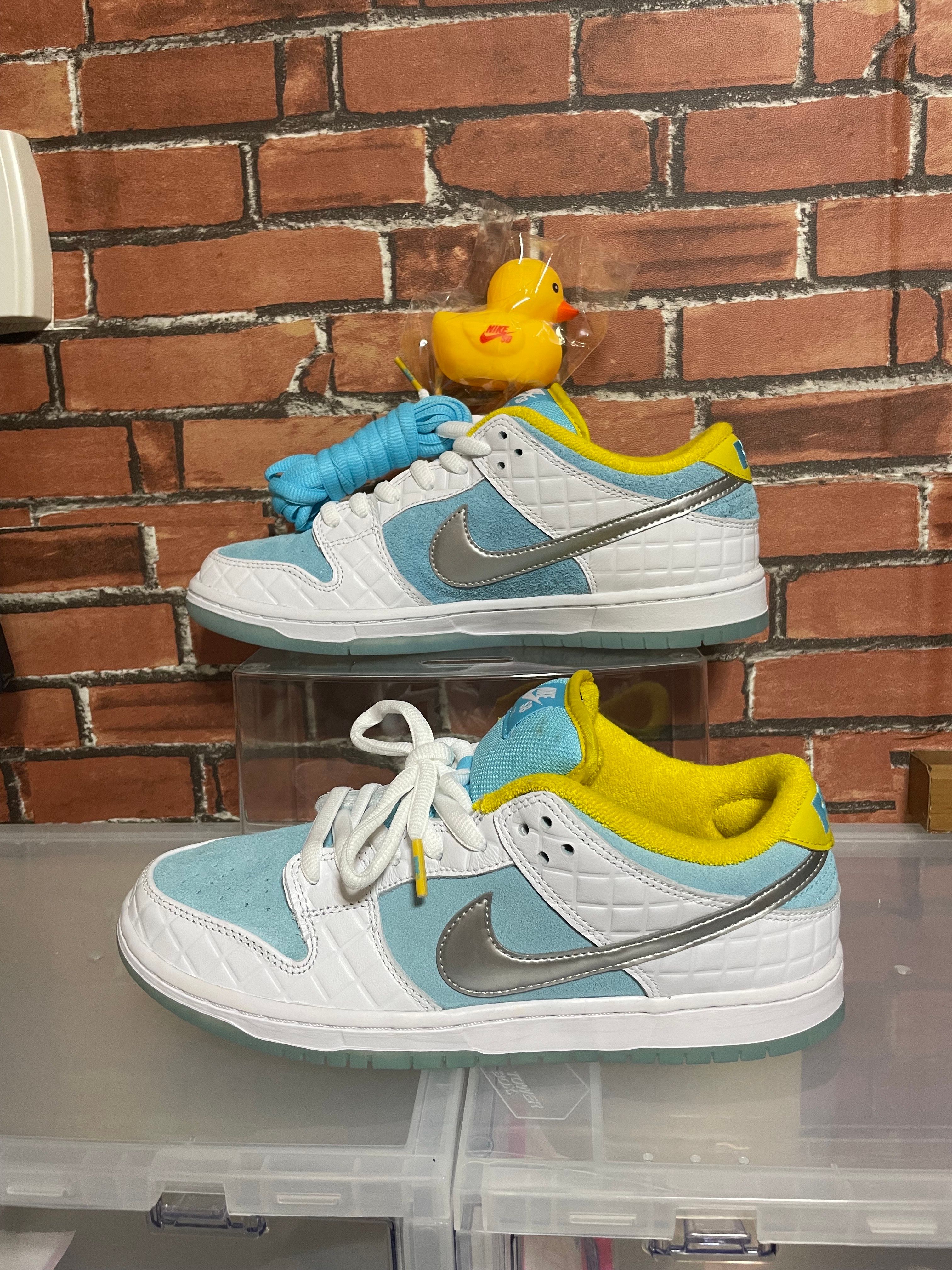 FTC × Nike SB Dunk Low "White/Blue"