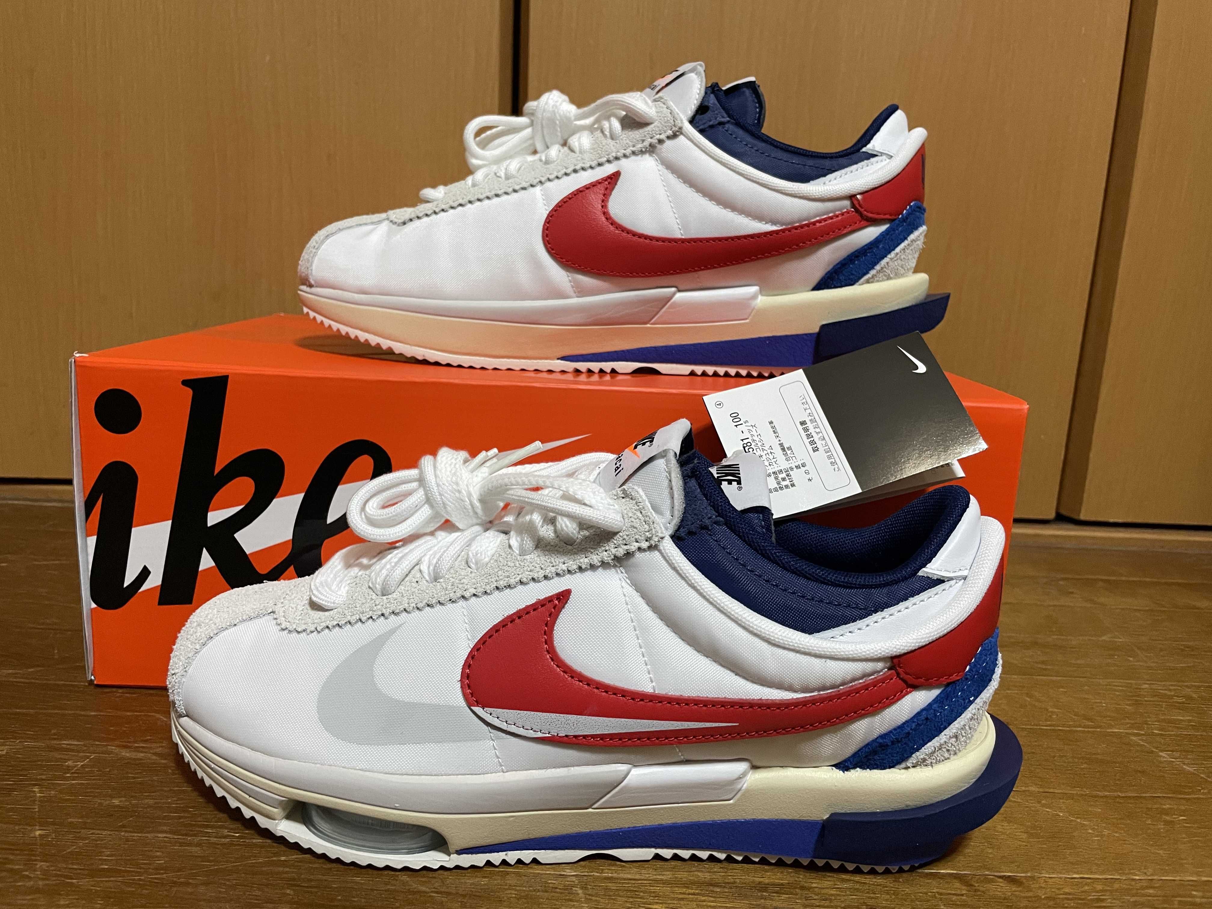 sacai × Nike Zoom Cortez "White and University Red"