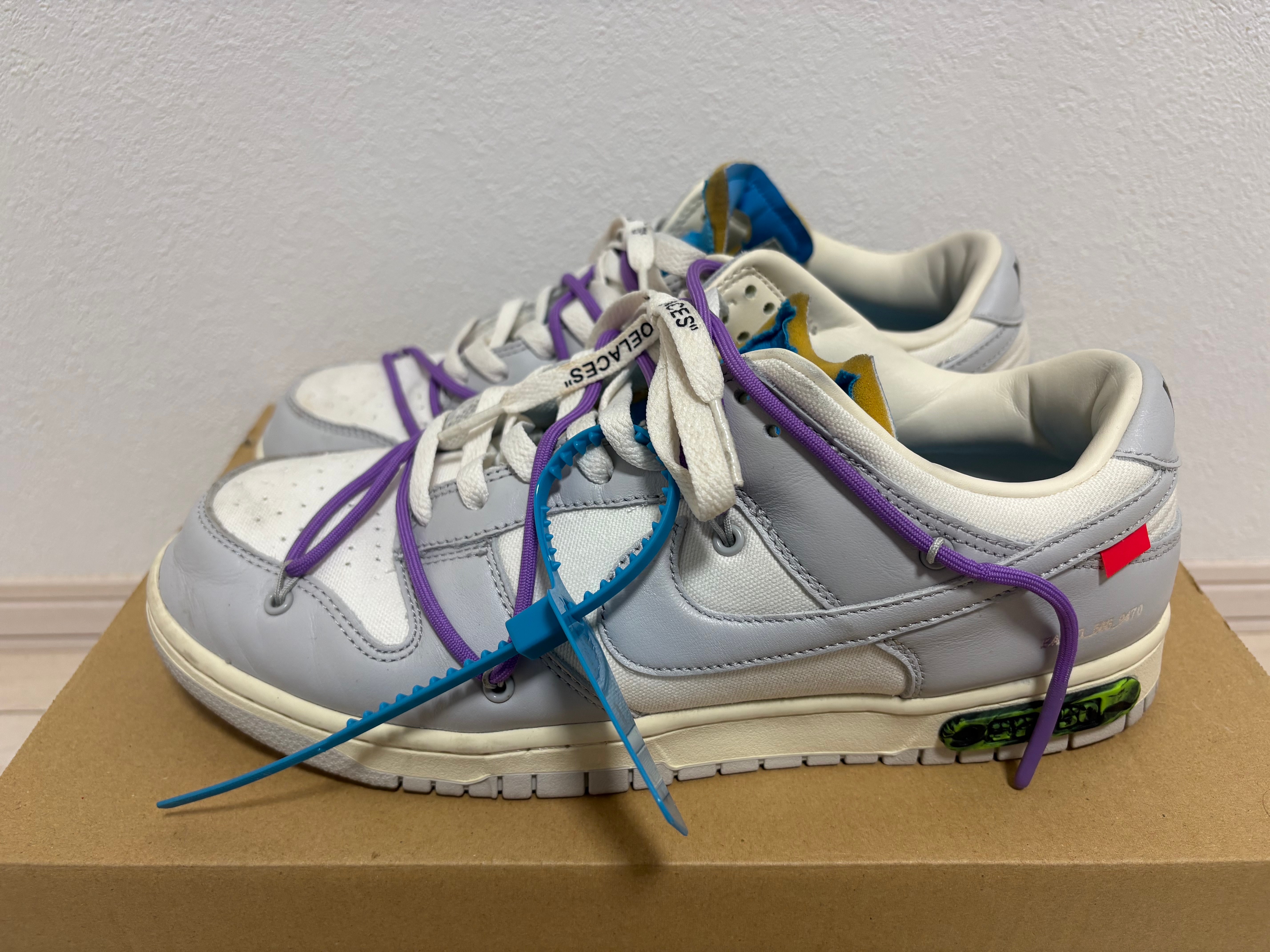 Off-White × Nike Dunk Low "Sail/Neutral Gray"