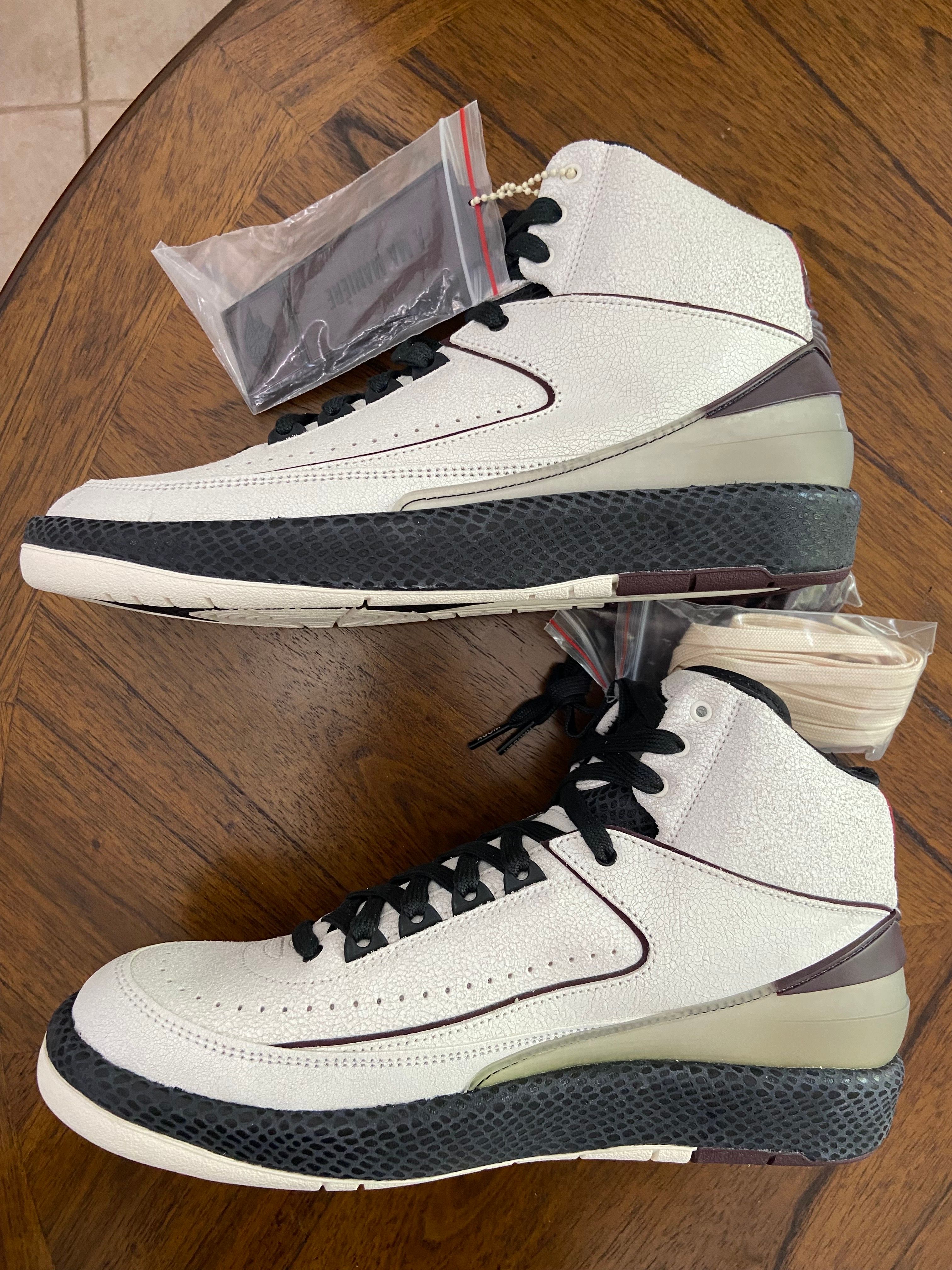 A Ma Maniere × Nike Air Jordan 2 "Airness/Sail and Burgundy"