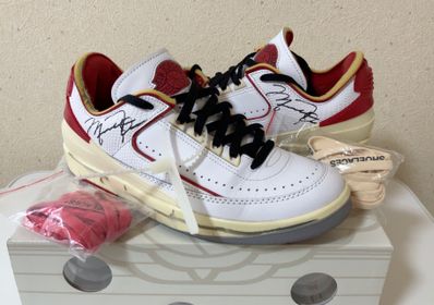 Off-White × Nike Air Jordan 2 Low "White and Varsity Red"