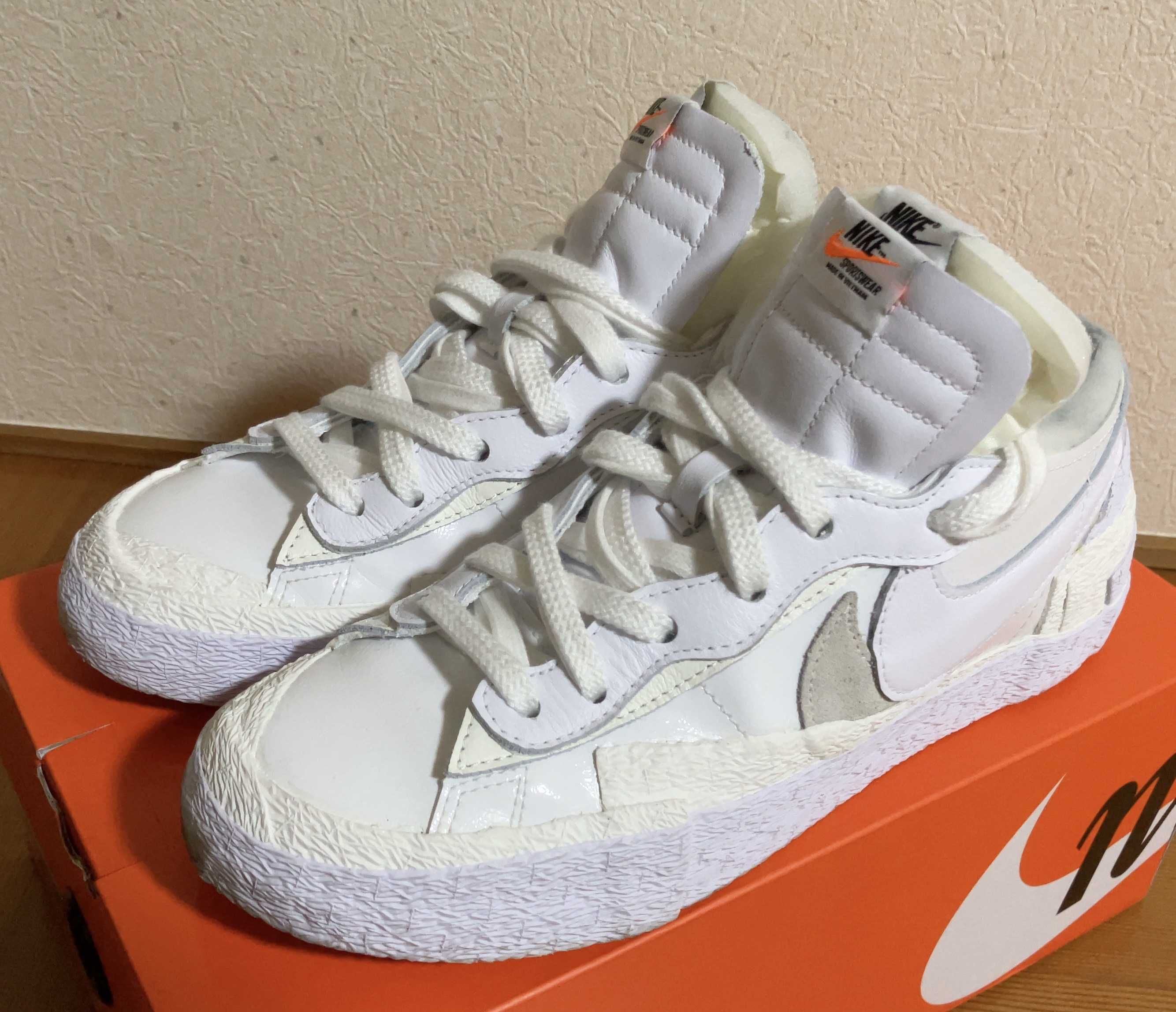 sacai × Nike Blazer Low "White Patent Leather"