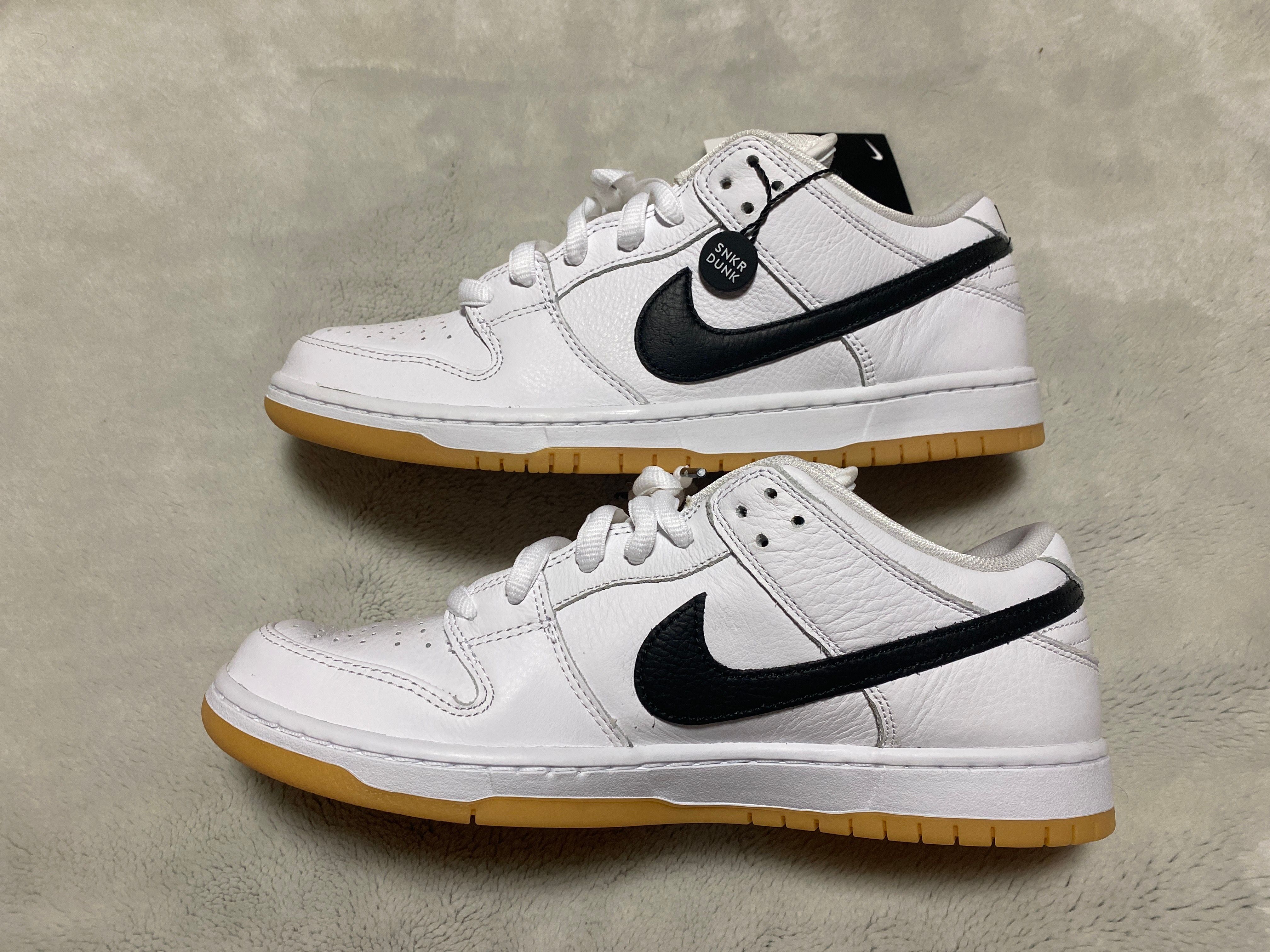 Nike SB Dunk Low Pro "White/Black-White-Gum Light Brown"