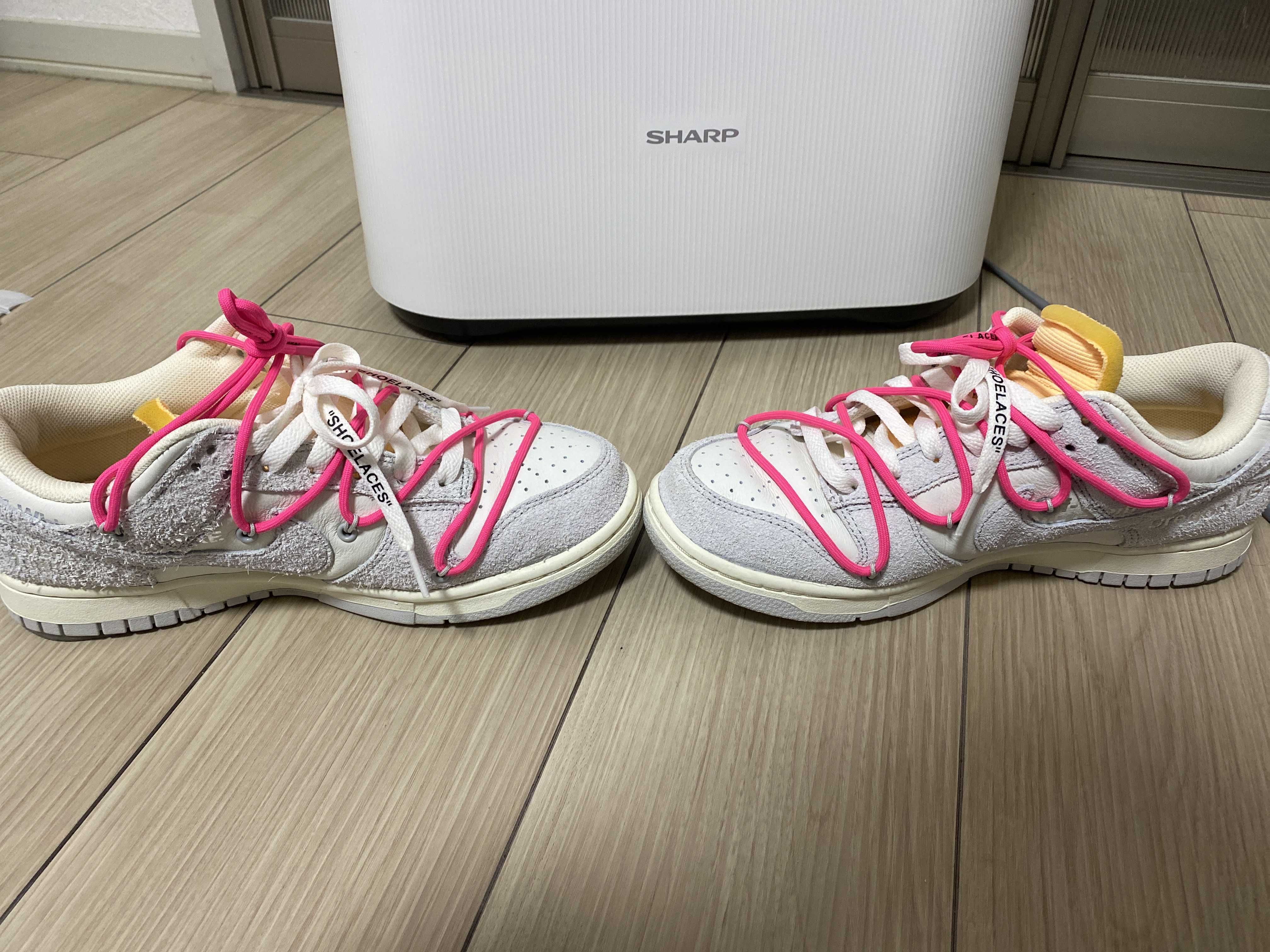Off-White × Nike Dunk Low "Sail/Neutral Gray/Hyper Pink"