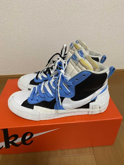 sacai × NIKE BLAZER MID "BLACK / BLUE"