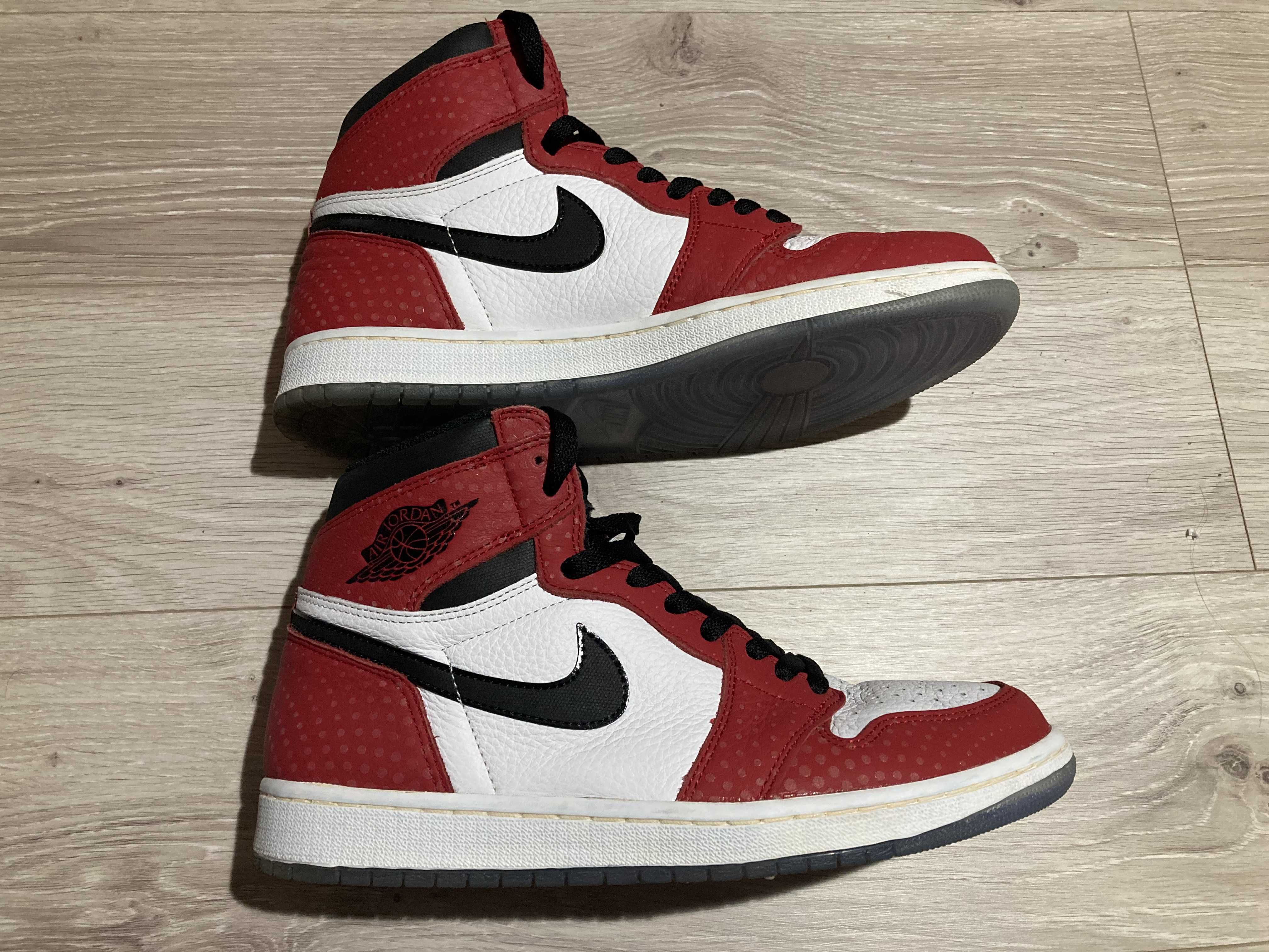 Spiderman × Nike Air Jordan 1 Origin Story "Gym Red/White/Photo Blue/Black"