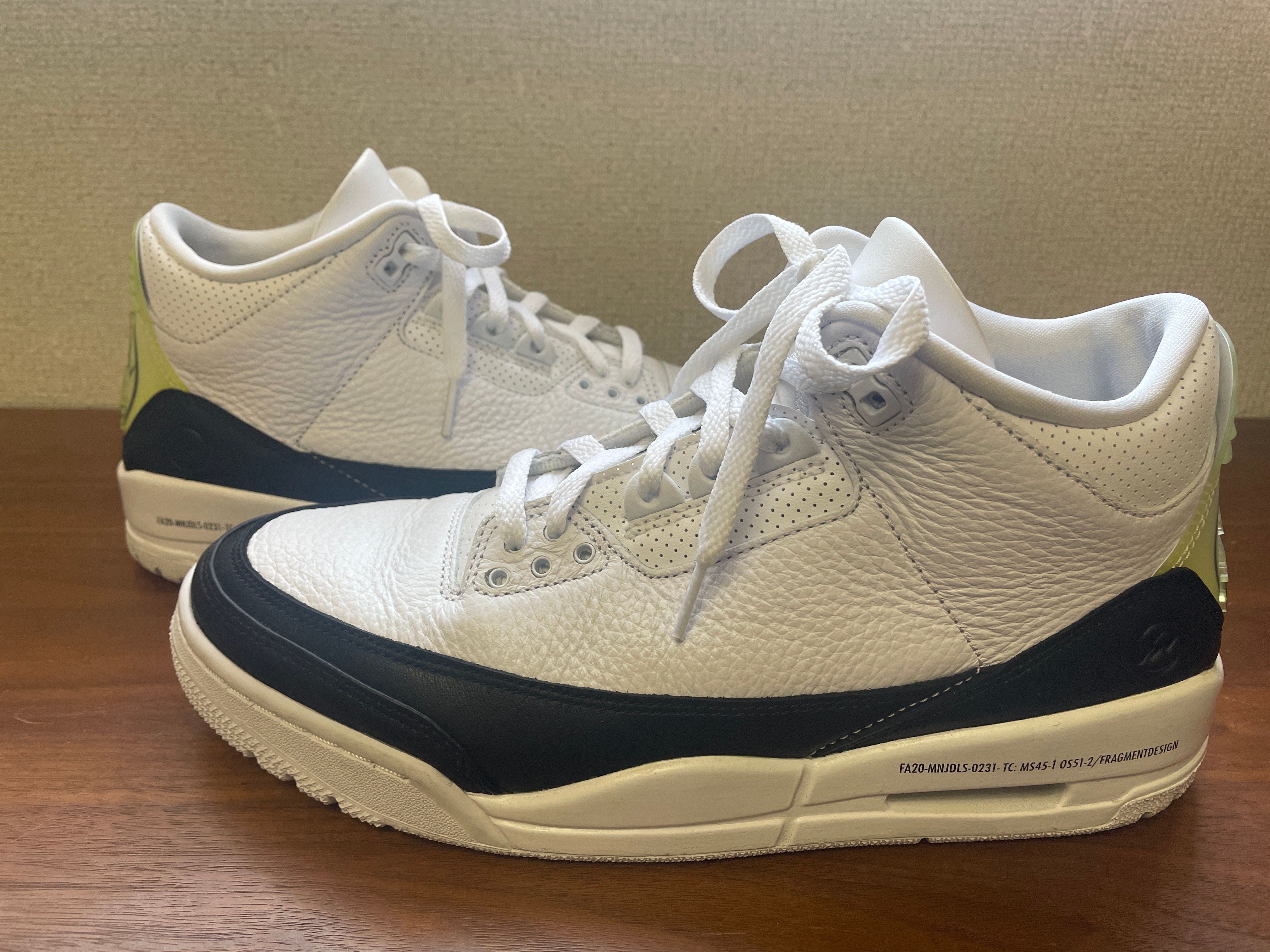 Fragment × Nike Air Jordan 3 "White/Black"