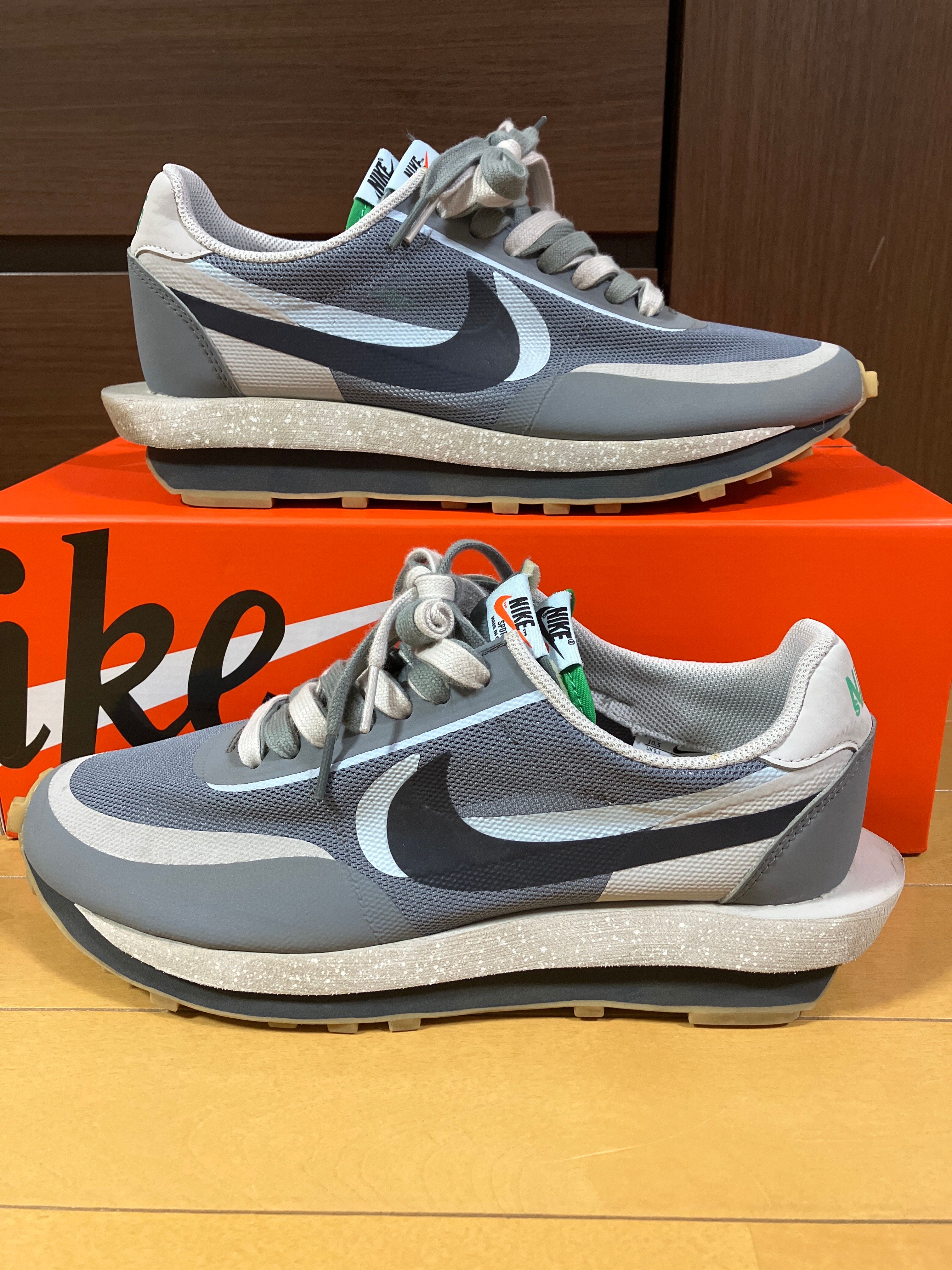 CLOT × Sacai × Nike LD Waffle "Grey Obsidian/Cool Grey"