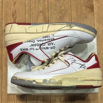 Off-White × Nike Air Jordan 2 Low "White and Varsity Red"