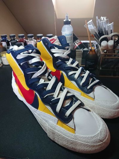 sacai × Nike Blazer Mid "Varsity Maize/Varsity Red"
