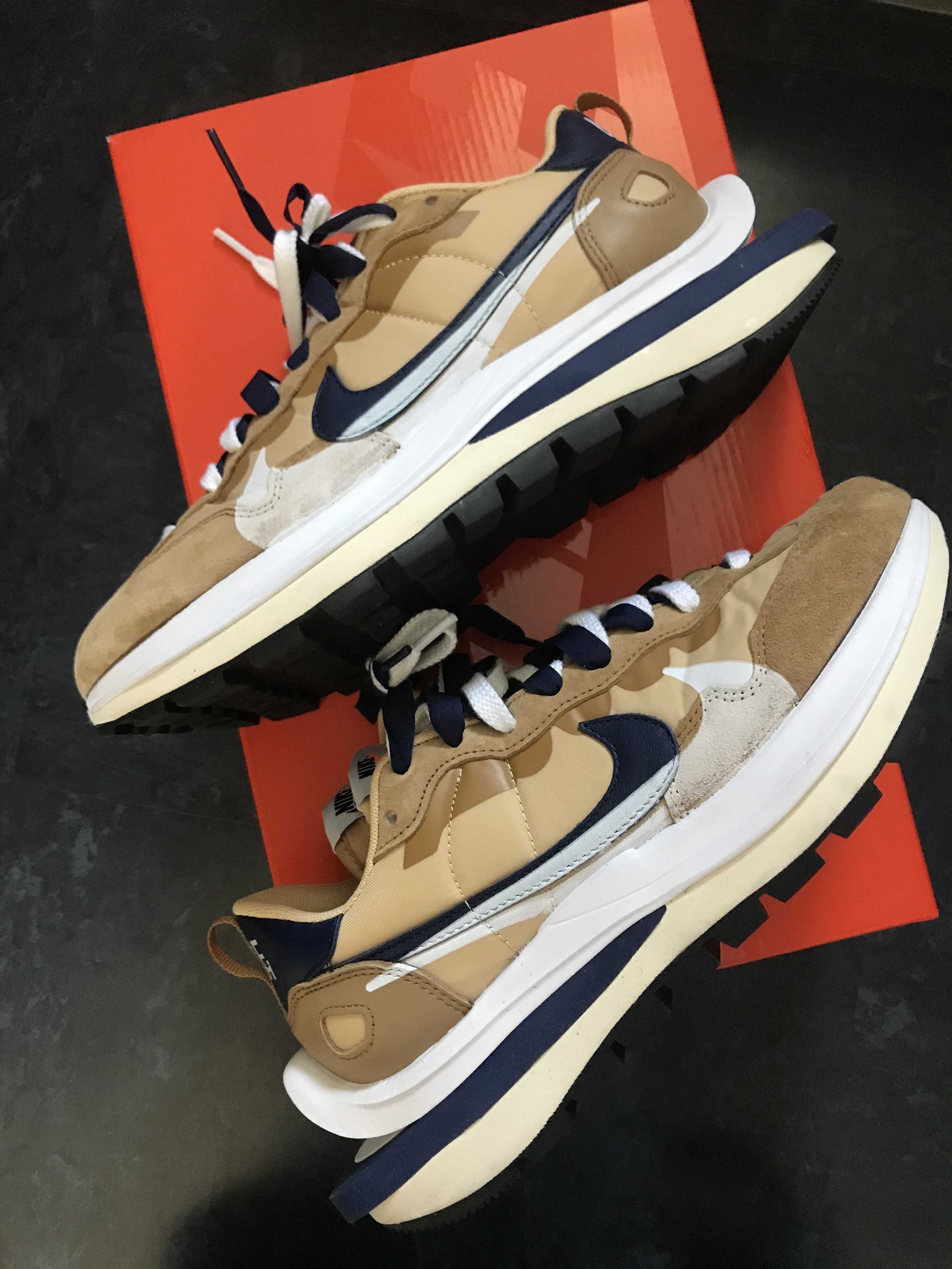 Sacai × Nike Vapor Waffle "Sesame And Blue Void"