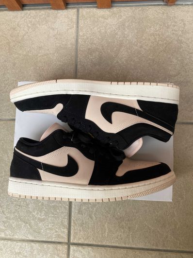 Nike Women's Air Jordan 1 Low "Black/Guava" (White Midsole)