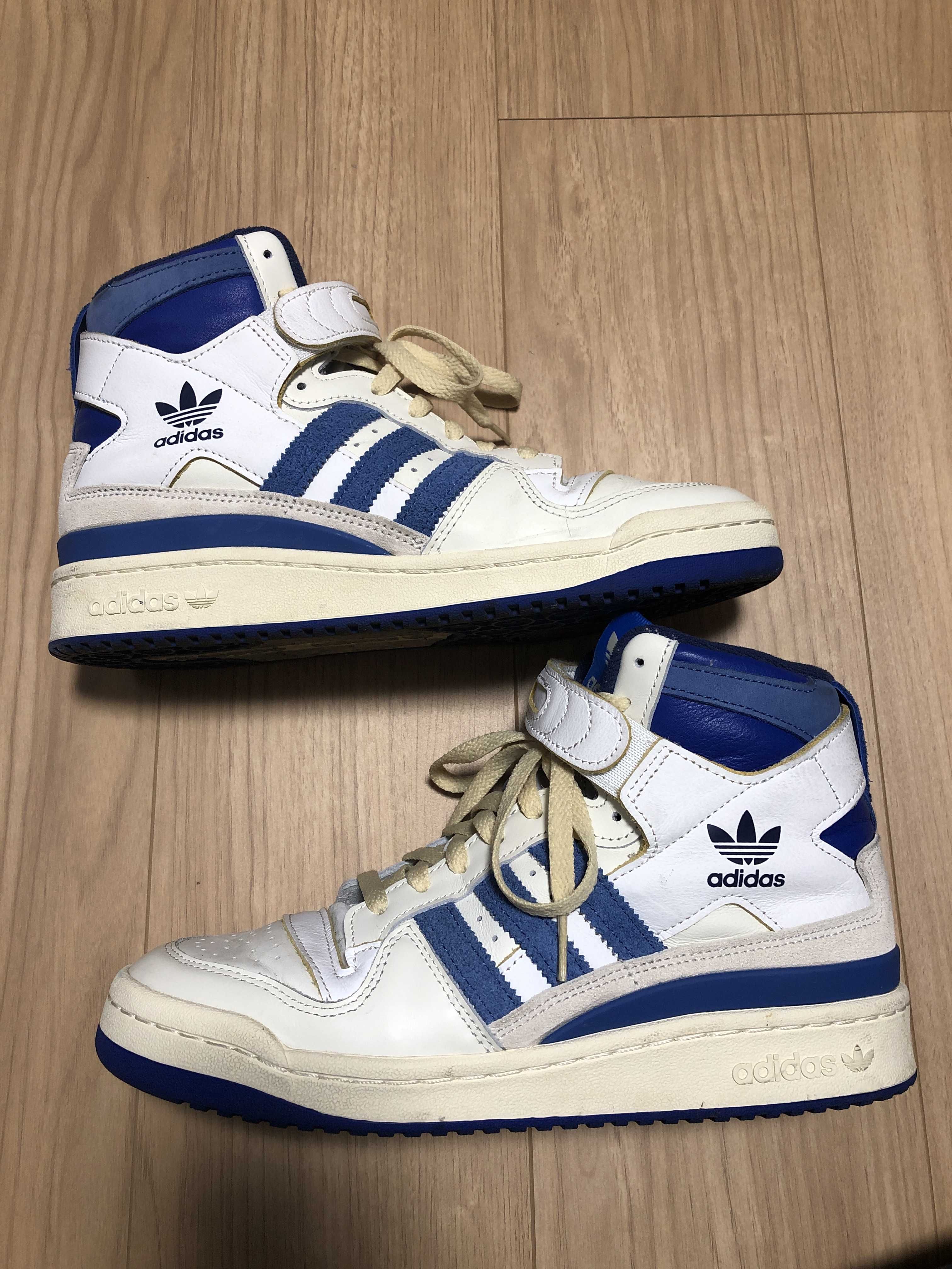 adidas Forum 84 High Blue Thread "Off White-Bright Blue/Footwear White"