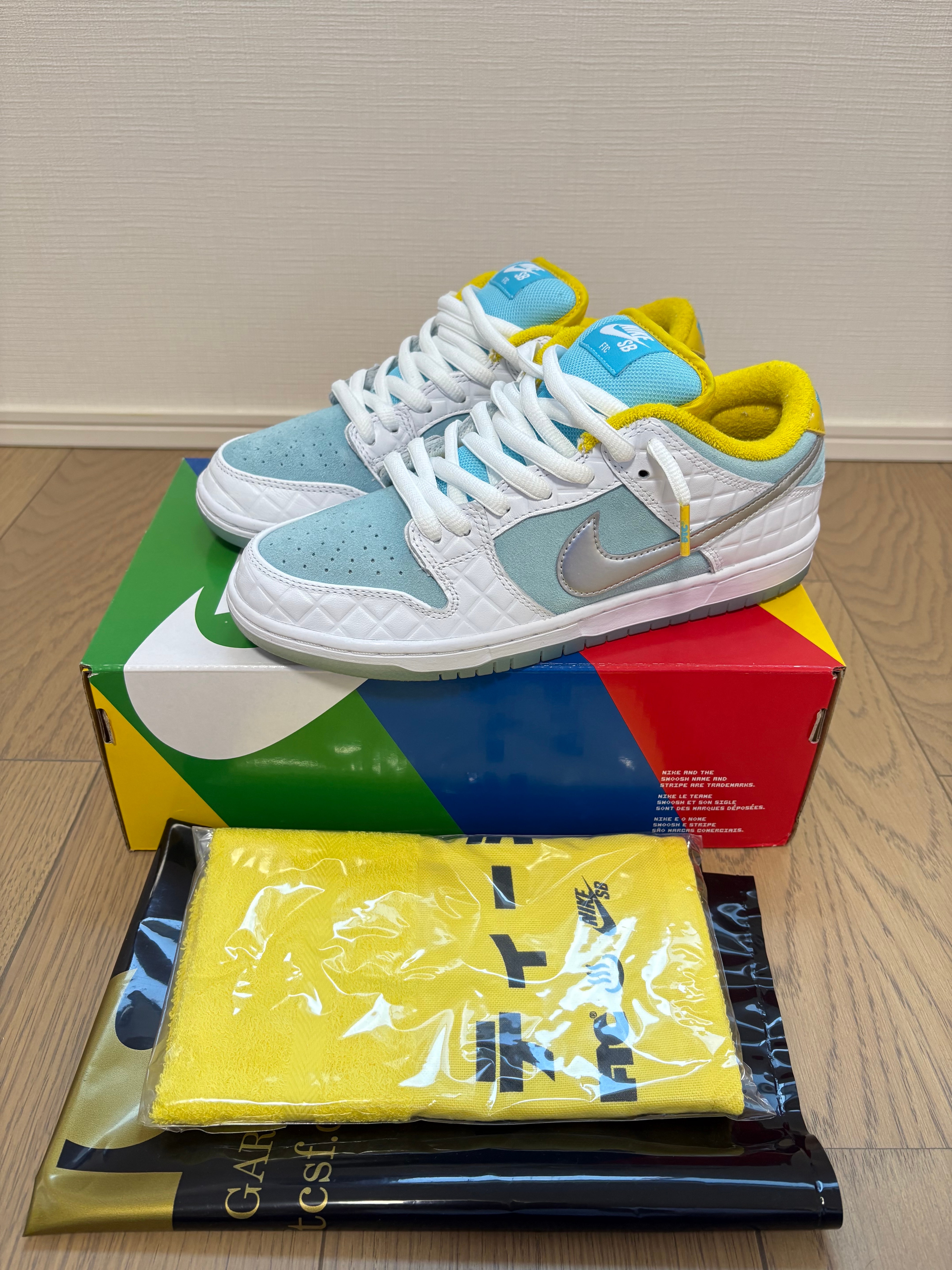 FTC × Nike SB Dunk Low "White/Blue"