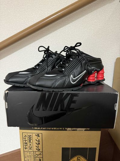 Martine Rose × Nike Women's Shox MR4 "Black/Metallic Silver Comet Red"