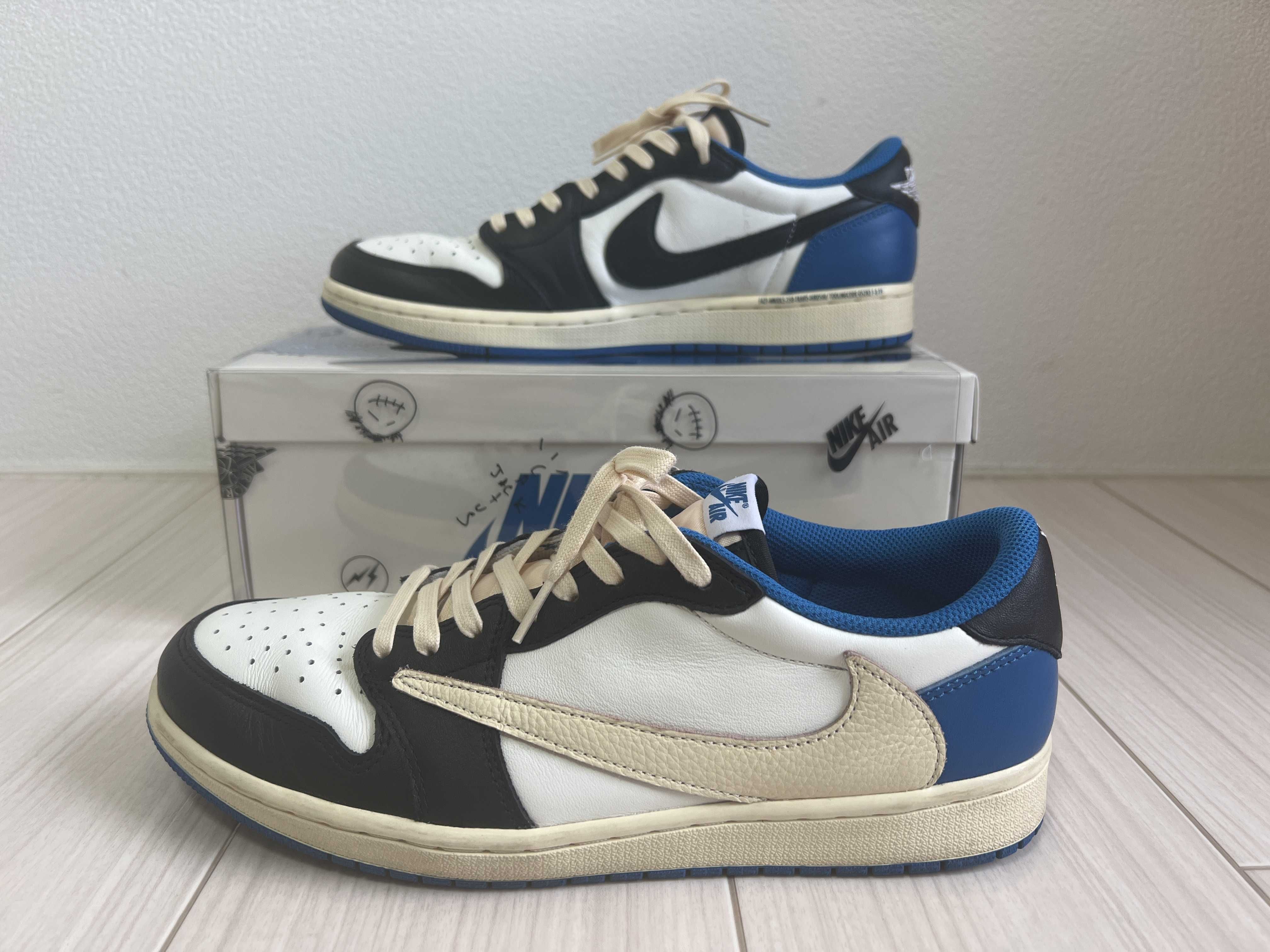 Travis Scott × fragment design × Nike Air Jordan 1 Low OG SP "Military Blue"