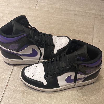 Nike Air Jordan 1 Mid "Black/Court Purple"