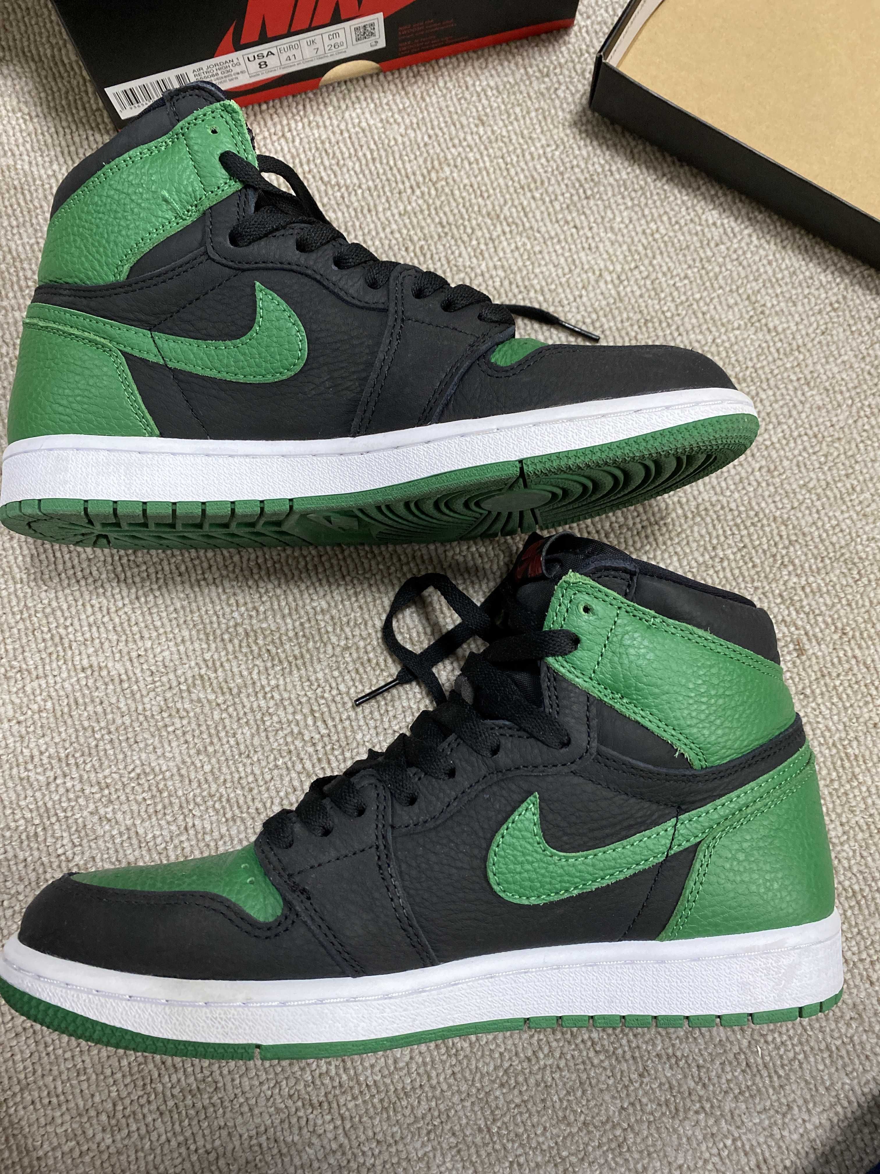 Nike Air Jordan 1 Retro High OG "Black/Pine Green" (2020)