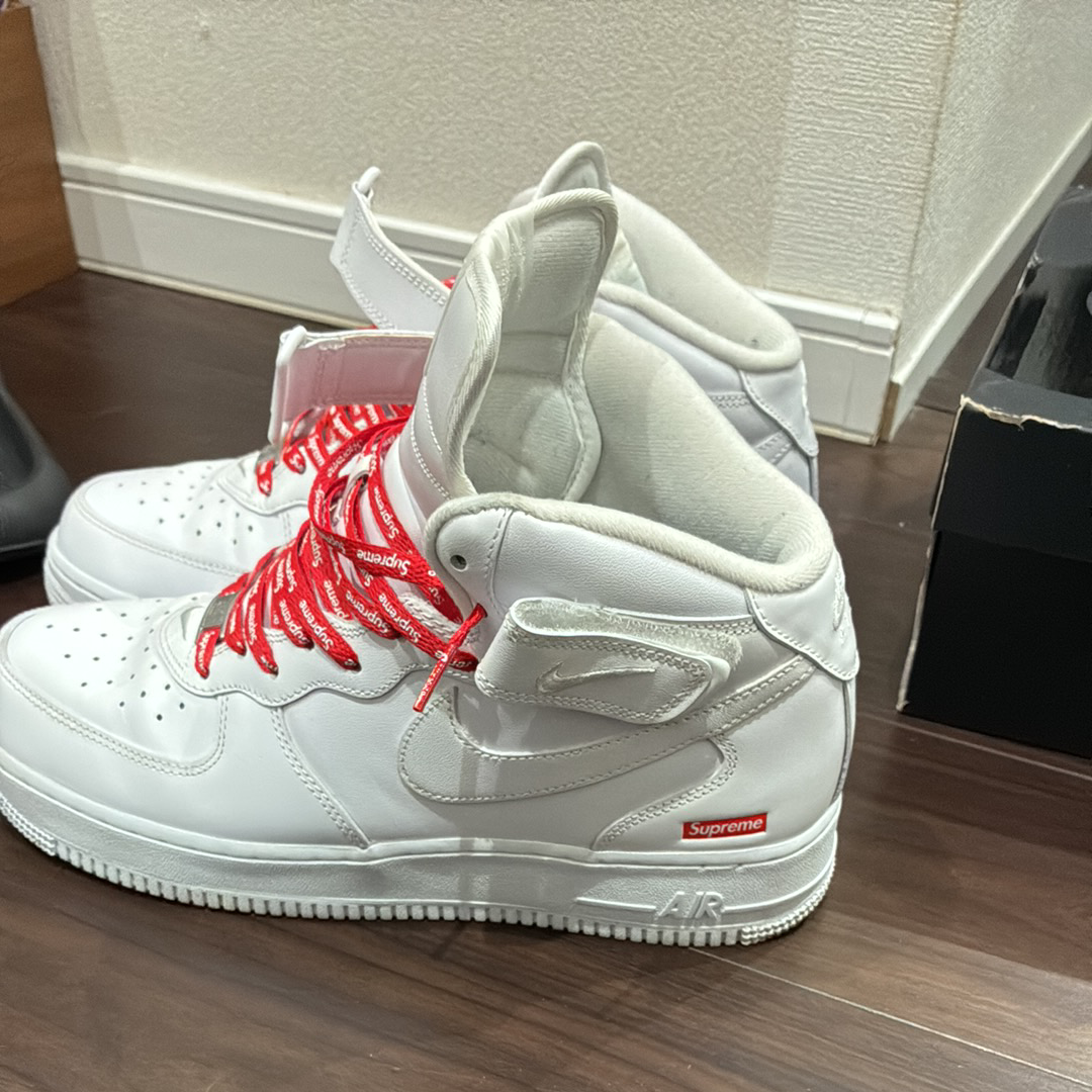 Supreme × Nike Air Force 1 Mid "White" FW24
