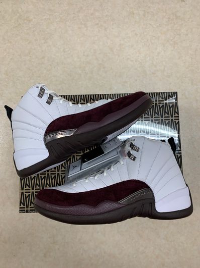 A Ma Maniere × Nike Women's Air Jordan 12 "White and Burgundy Crush"