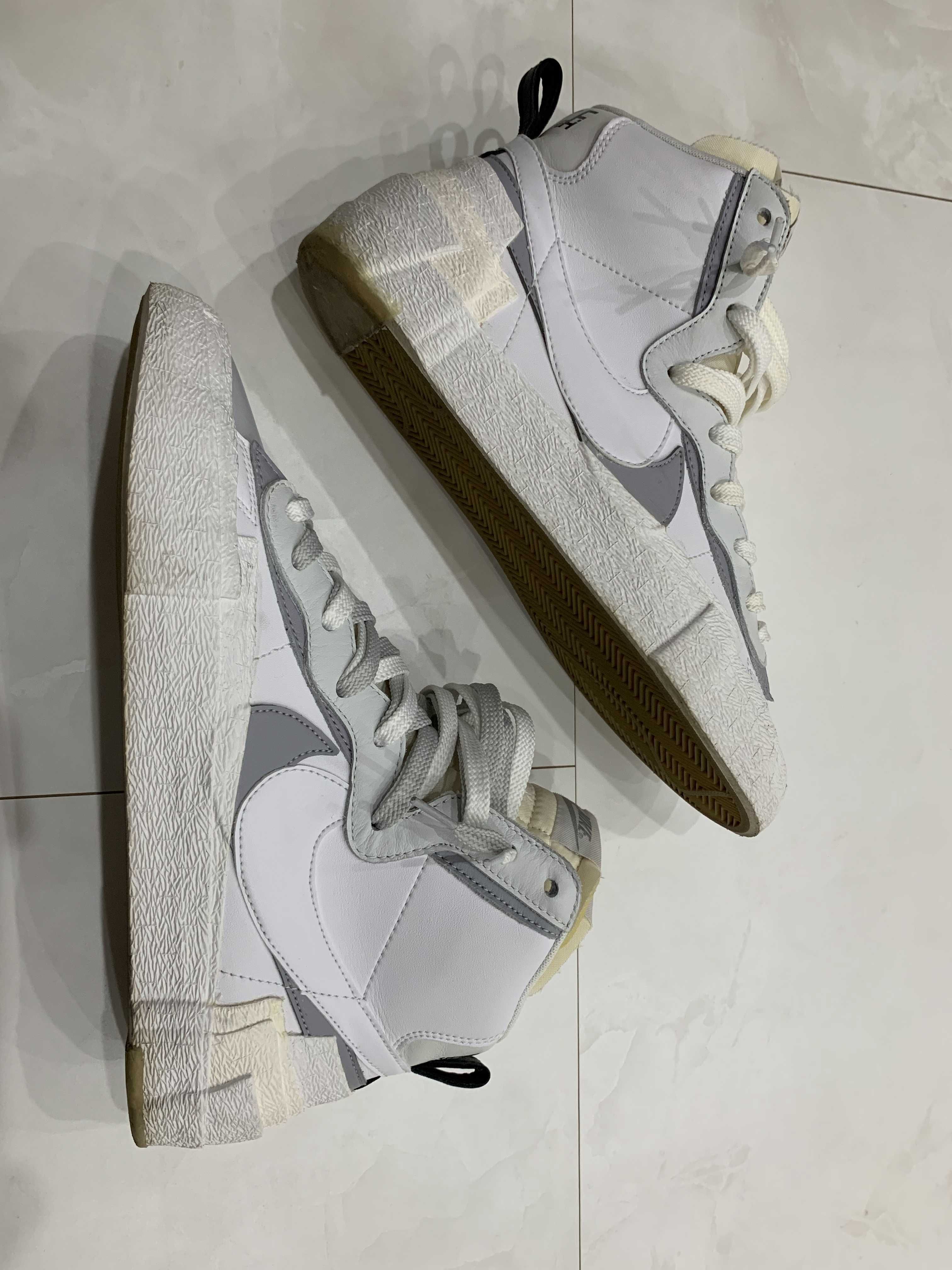 sacai × NIKE BLAZER MID "WHITE/WOLF GREY"