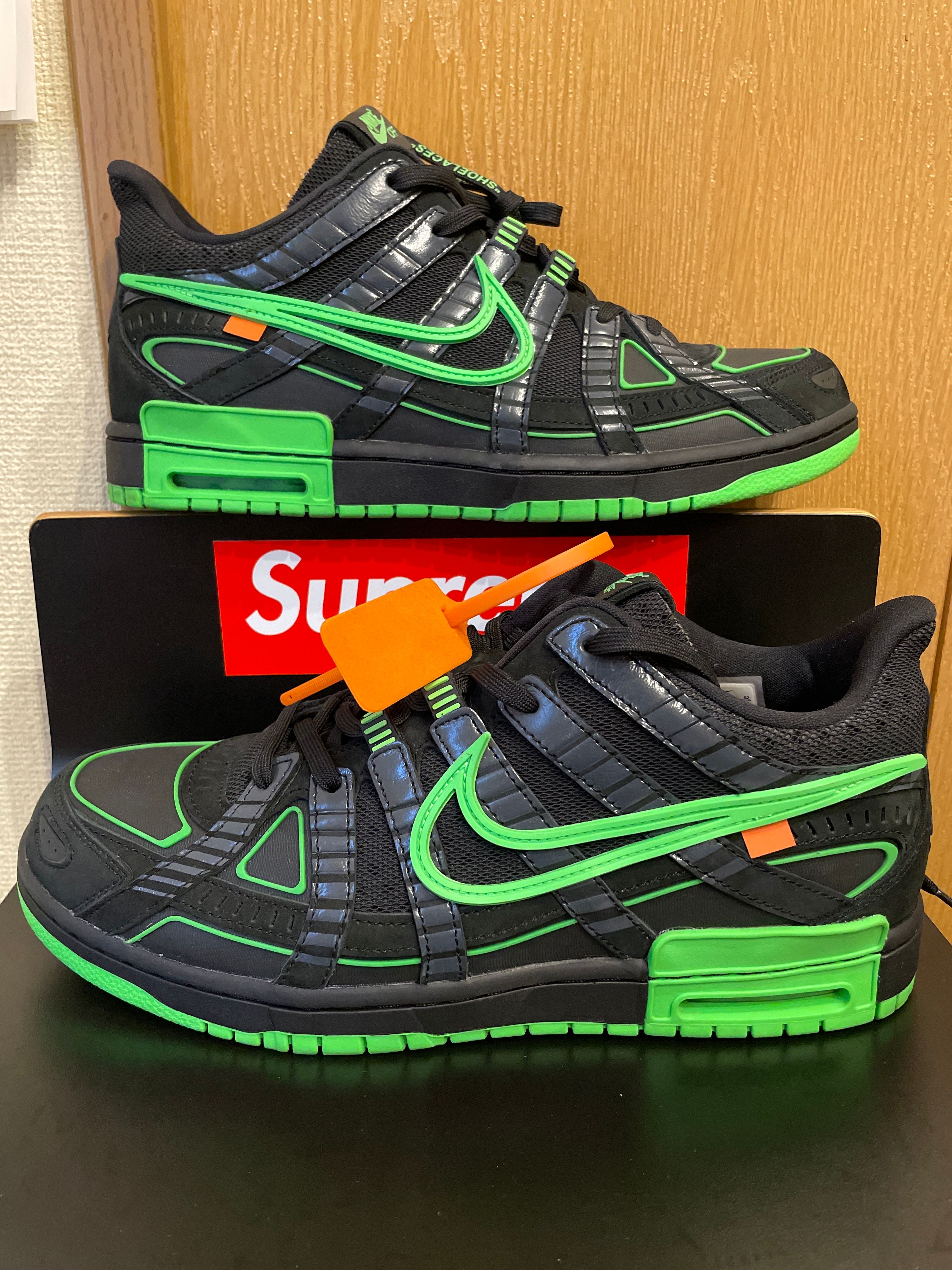 Off-White × Nike Air Rubber Dunk "Black/Green Strike"
