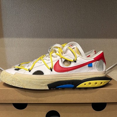 Off-White × Nike Blazer Low "White and University Red"