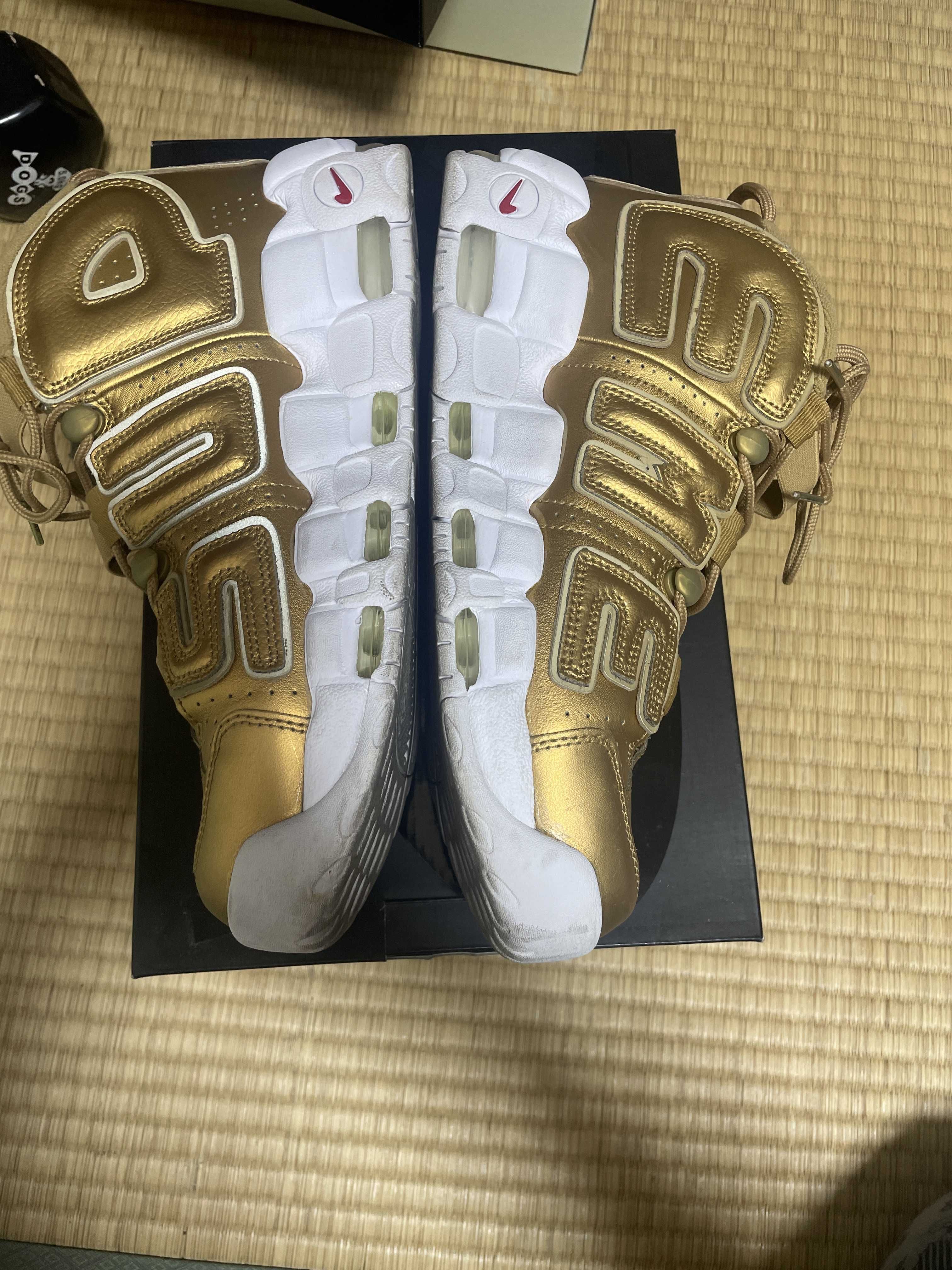 Supreme × Nike Air More Uptempo "Metallic Gold"