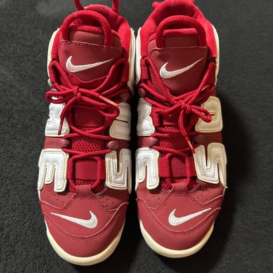 Supreme × Nike Air More Uptempo "White/Red"