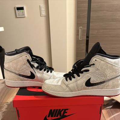 CLOT × Nike Air Jordan 1 Mid SE Fearless "White/Black/Red"