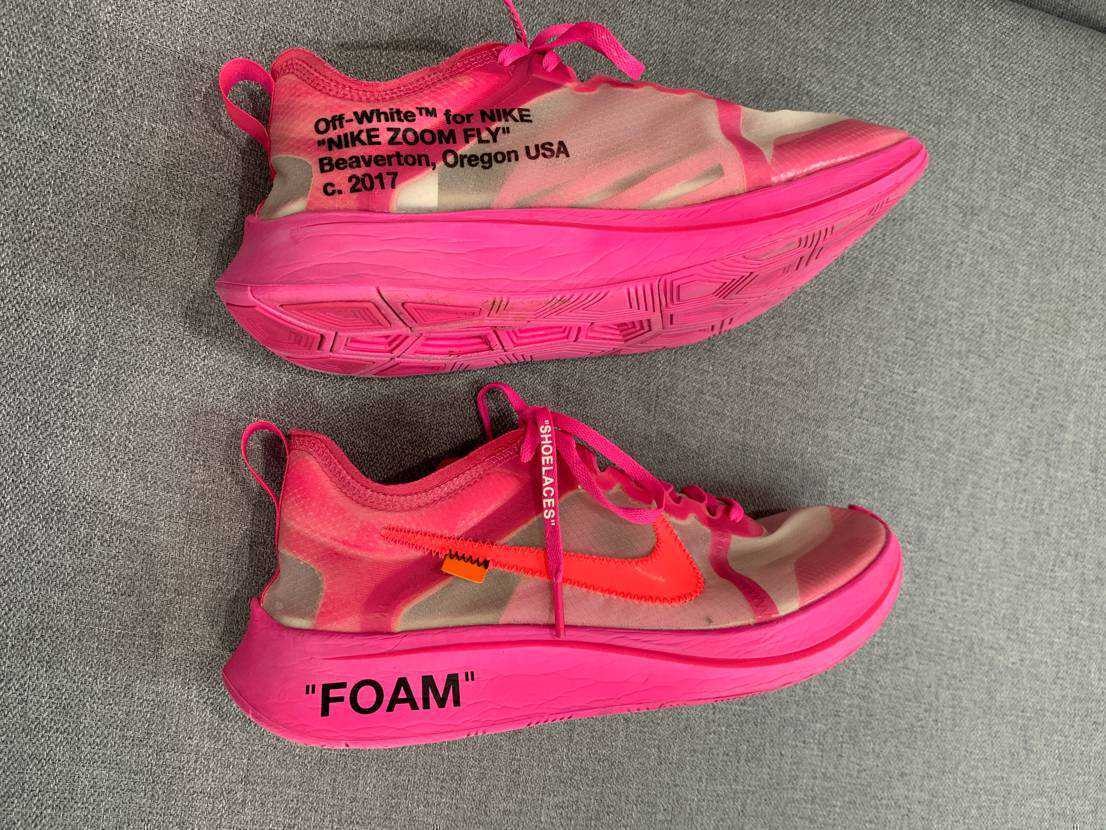 Off-White × Nike Zoom Fly "Pink"