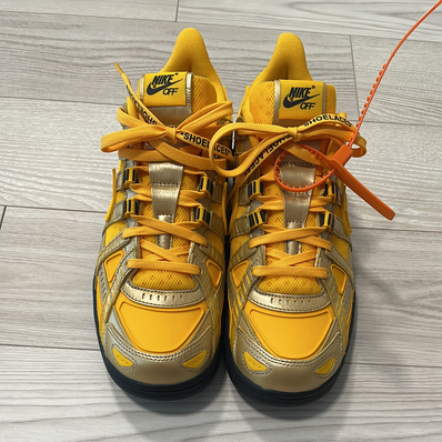 Off-White × Nike Air Rubber Dunk "University Gold"