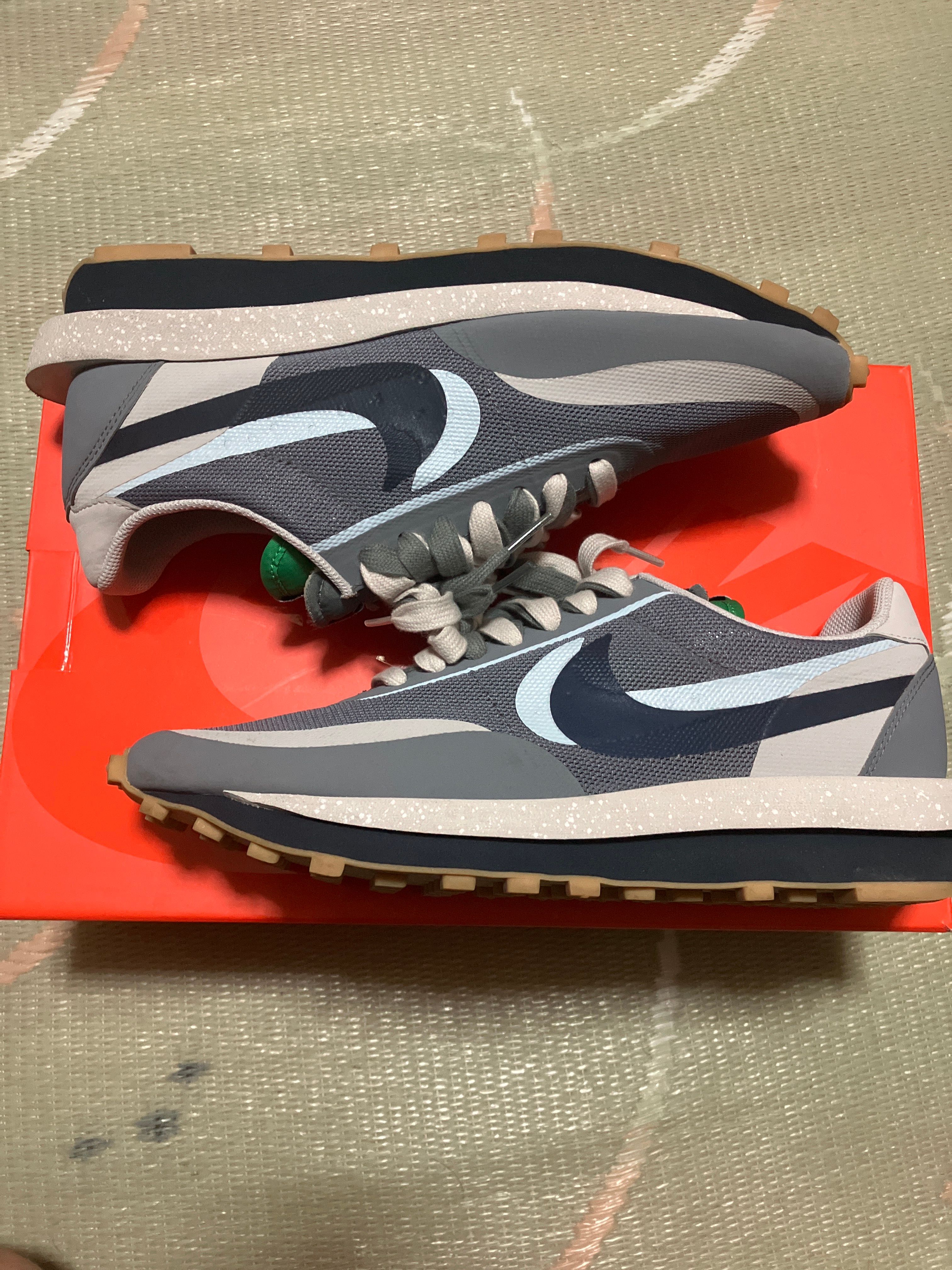 CLOT × Sacai × Nike LD Waffle "Grey Obsidian/Cool Grey"