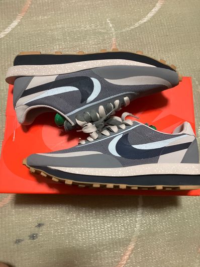 CLOT × Sacai × Nike LD Waffle "Grey Obsidian/Cool Grey"